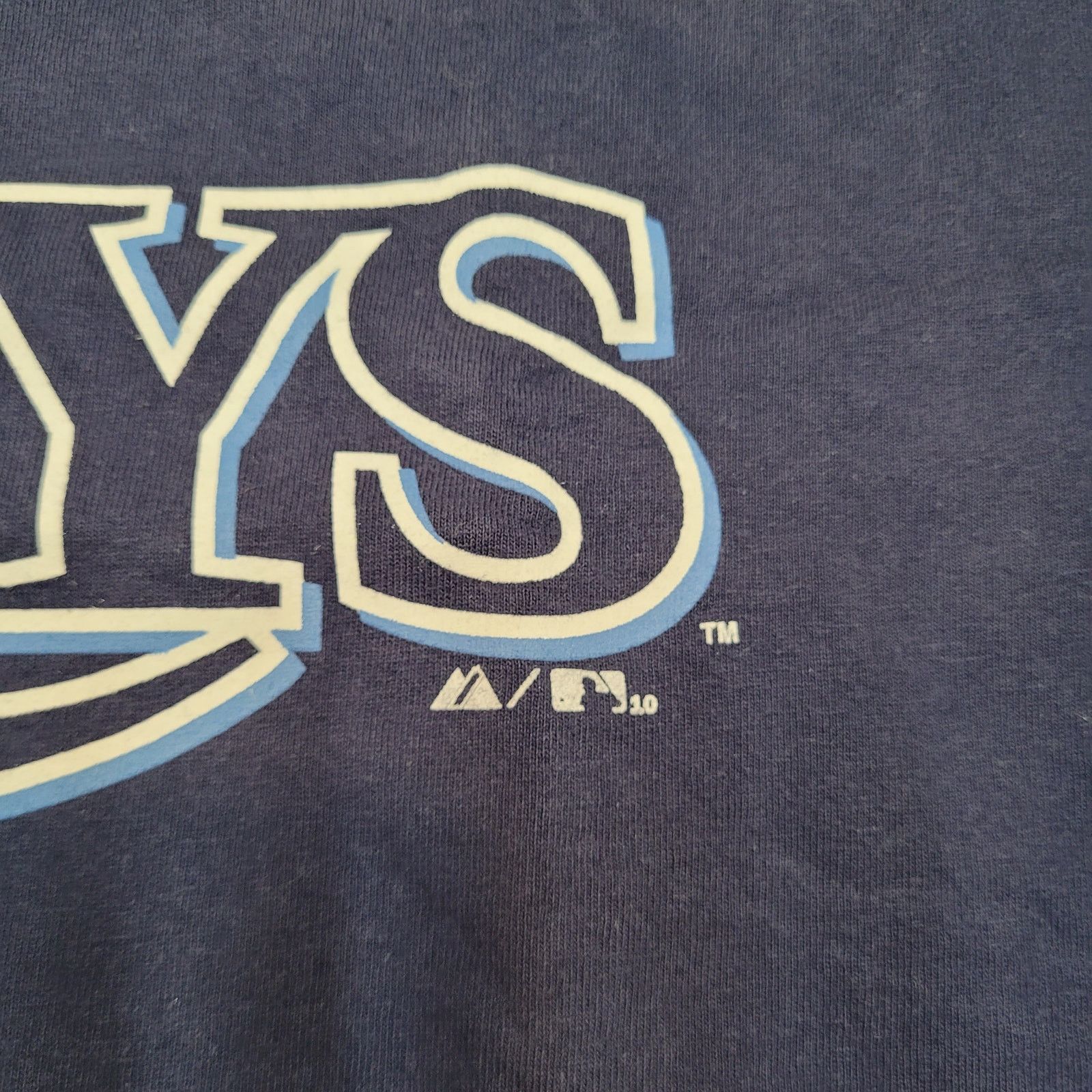 Majestic Majestic Tampa Bay Rays Script Logo T-Shirt XXL MLB Faded Size US XXL / EU 58 / 5 - 3 Thumbnail