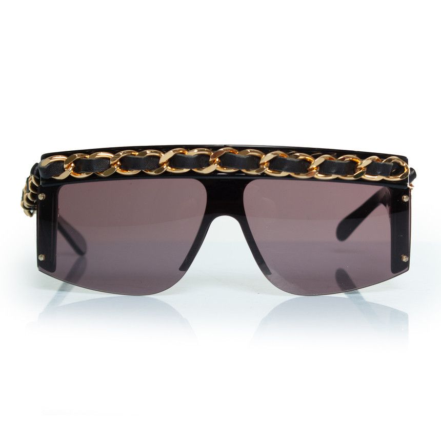 Chanel Chanel, vintage black chain sunglasses Size ONE SIZE - 1 Thumbnail