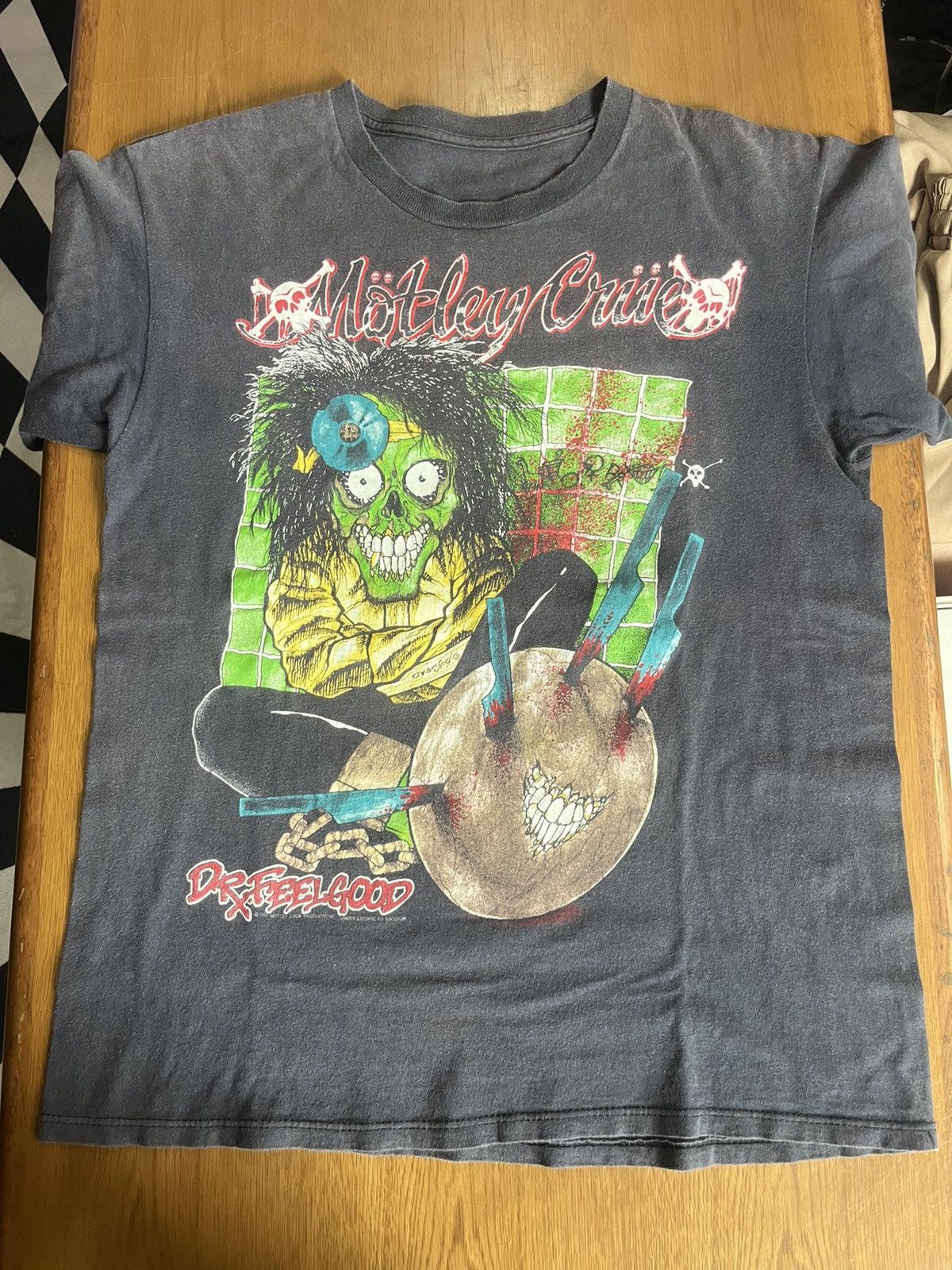 Band Tees Vtg Motley Crue Drx.FeelGood PusHead 1989’s Design Tshirt Size US L / EU 52-54 / 3 - 4 Thumbnail