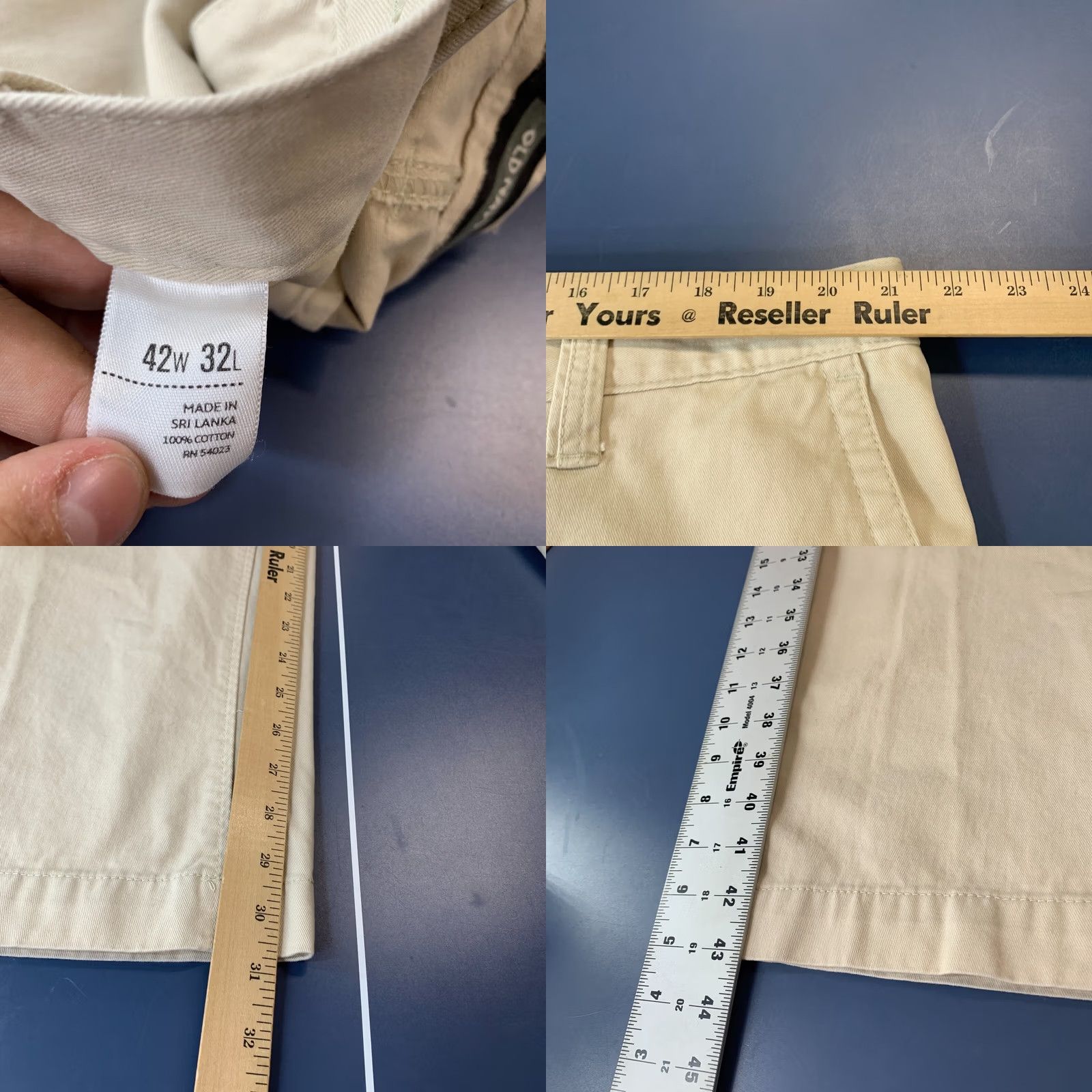 Old Navy VINTAGE Old Navy Cargo Pants Mens 42x32 Beige Loose Utility Pocket Skateboard Pants Mens Beige Cargo Pants Size US 42 / EU 58 - 9 Thumbnail