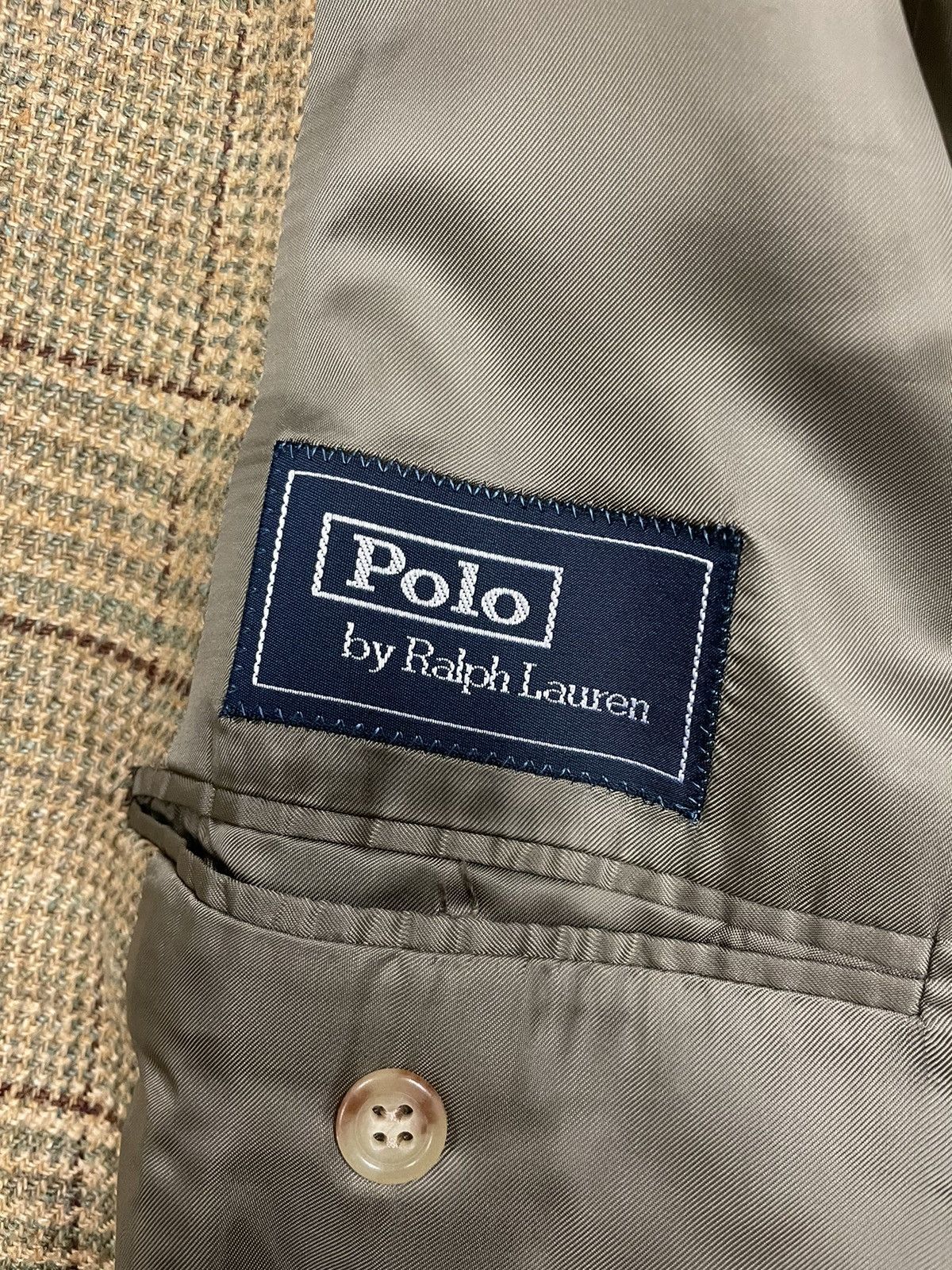Polo Ralph Lauren × Vintage Ticket Pocket Check Print Hacking Jacket Size 46R - 8 Thumbnail