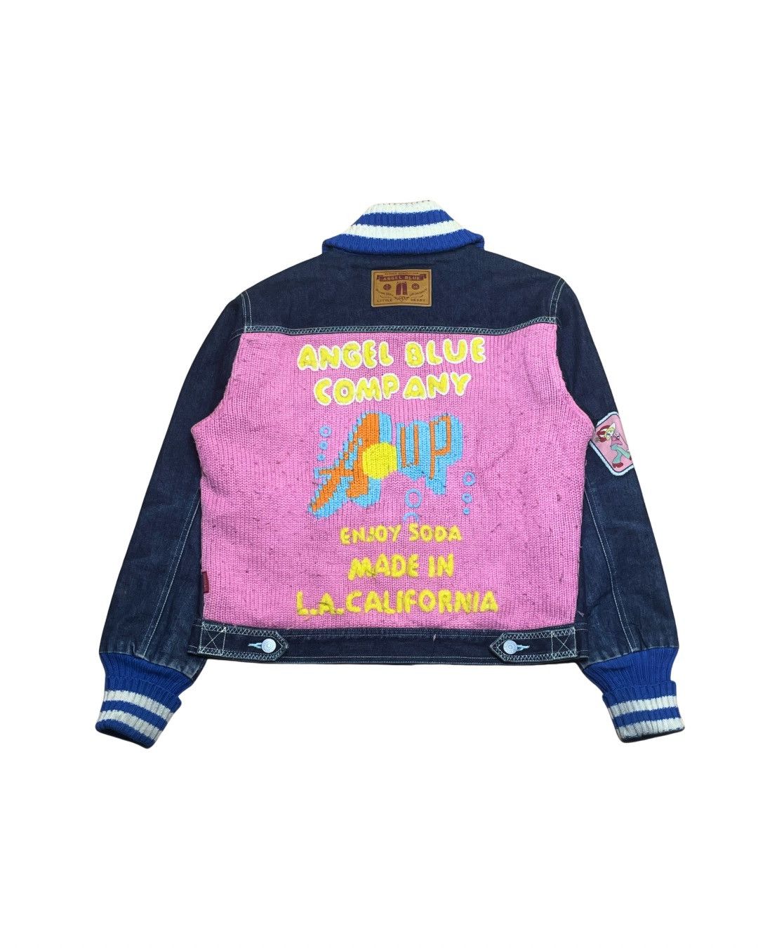 Angel Blue Angel Blue Knit Collar Denim Jacket Size M / US 6-8 / IT 42-44 - 3 Thumbnail