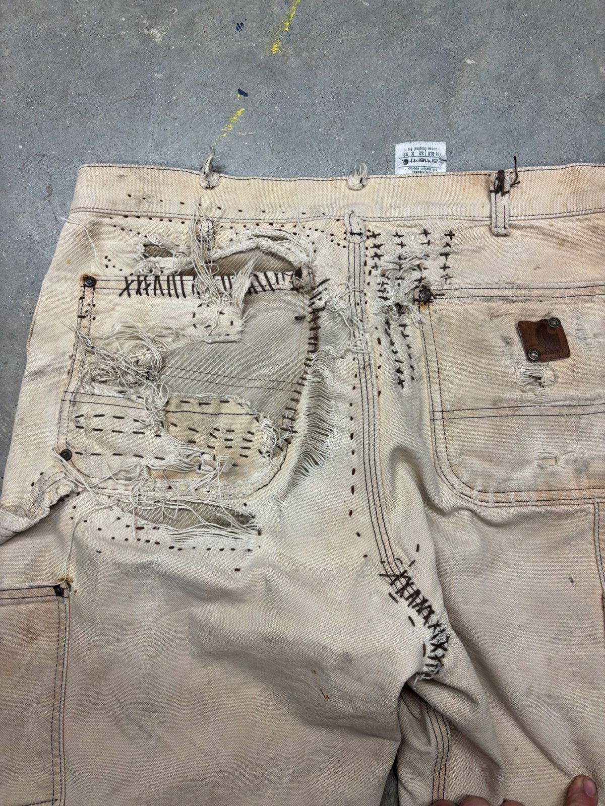 Carhartt Trashed tan Carhartt double knee pants Size US 32 / EU 48 - 8 Thumbnail