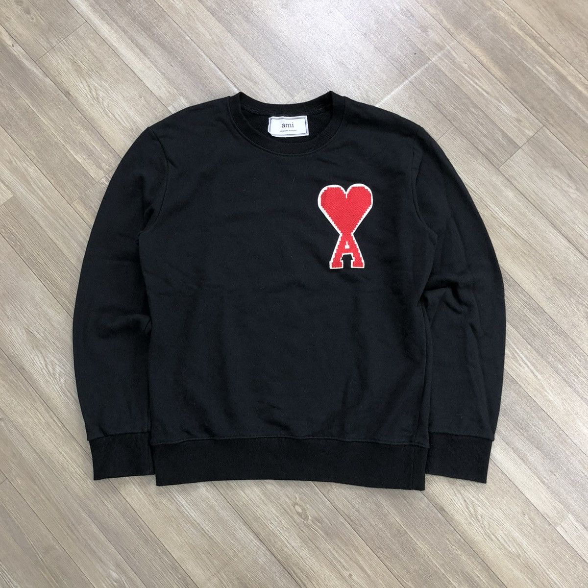 AMI Luxury Ami Alexandre Mattiussi Big Logo Black Sweatshirt Size US M / EU 48-50 / 2 - 5 Thumbnail