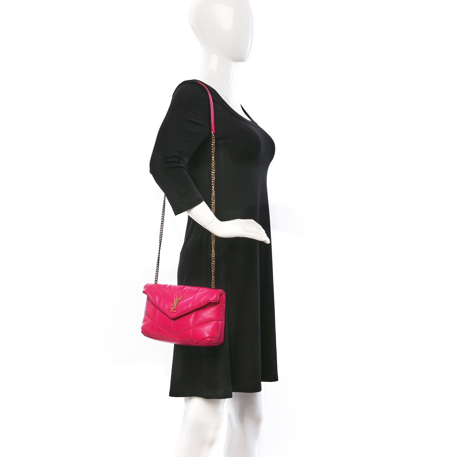 Saint Laurent Paris o1b1hav110225 Size: OS / Puffer Toy Bag in Bubblegum Pink Size ONE SIZE - 2 Thumbnail
