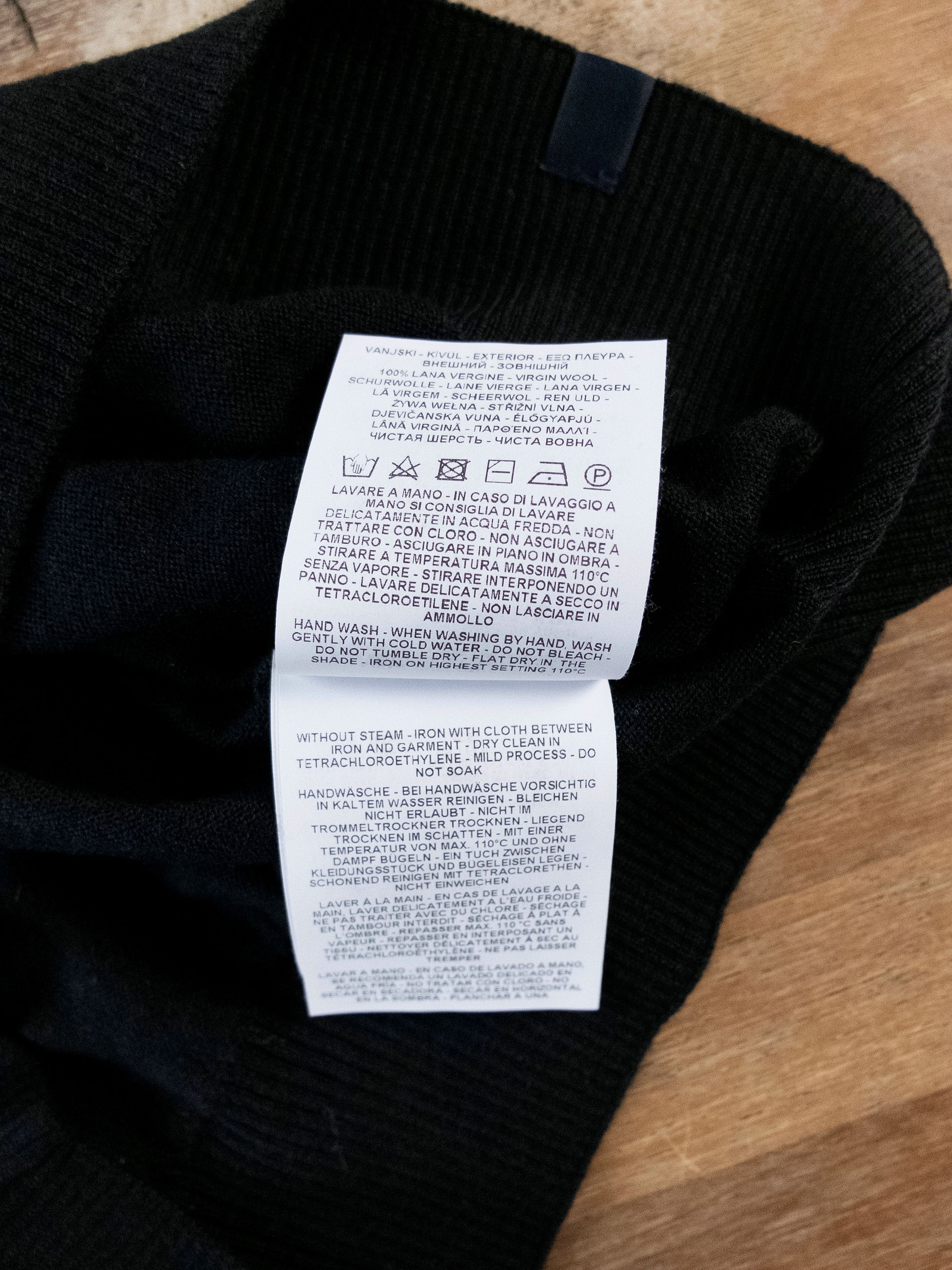 Fay FAY black virgin wool crewneck sweater 56 XXXL 3XL NWT Size US XXL / EU 58 / 5 - 7 Thumbnail