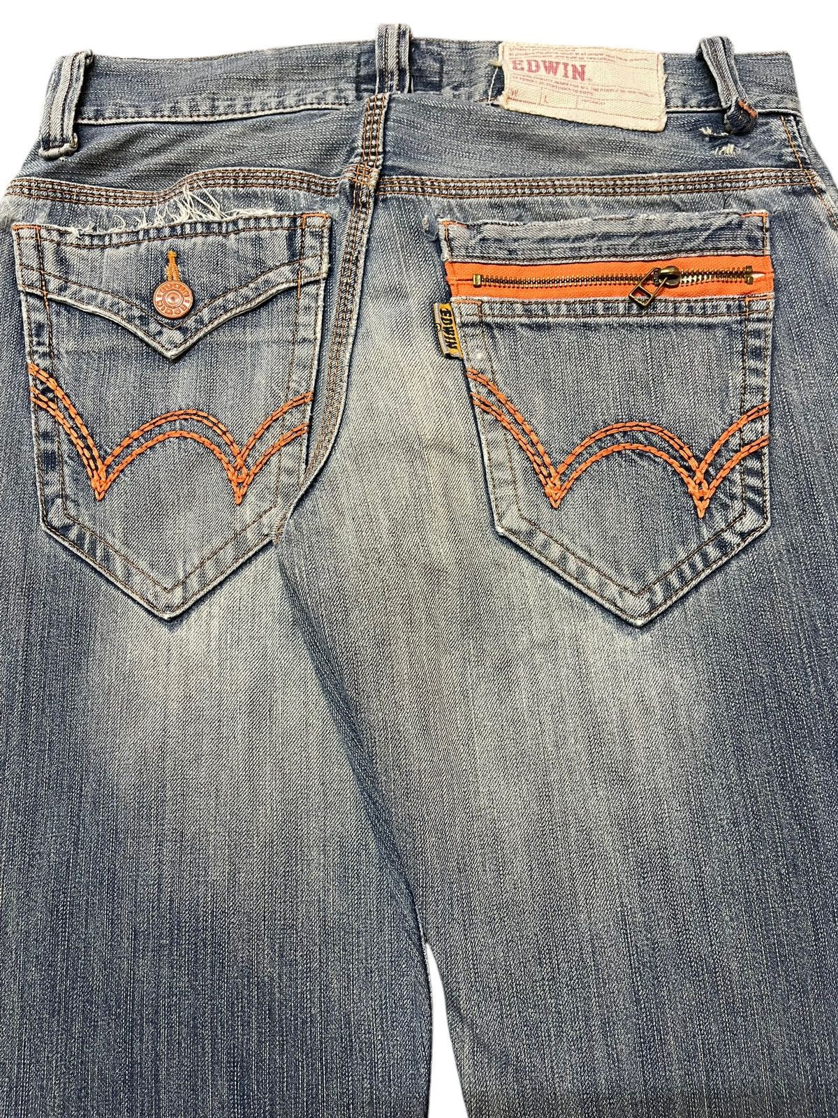 Edwin Vintage Edwin Blue Faded Wash Distressed Style Jeans Size US 30 / EU 46 - 6 Thumbnail