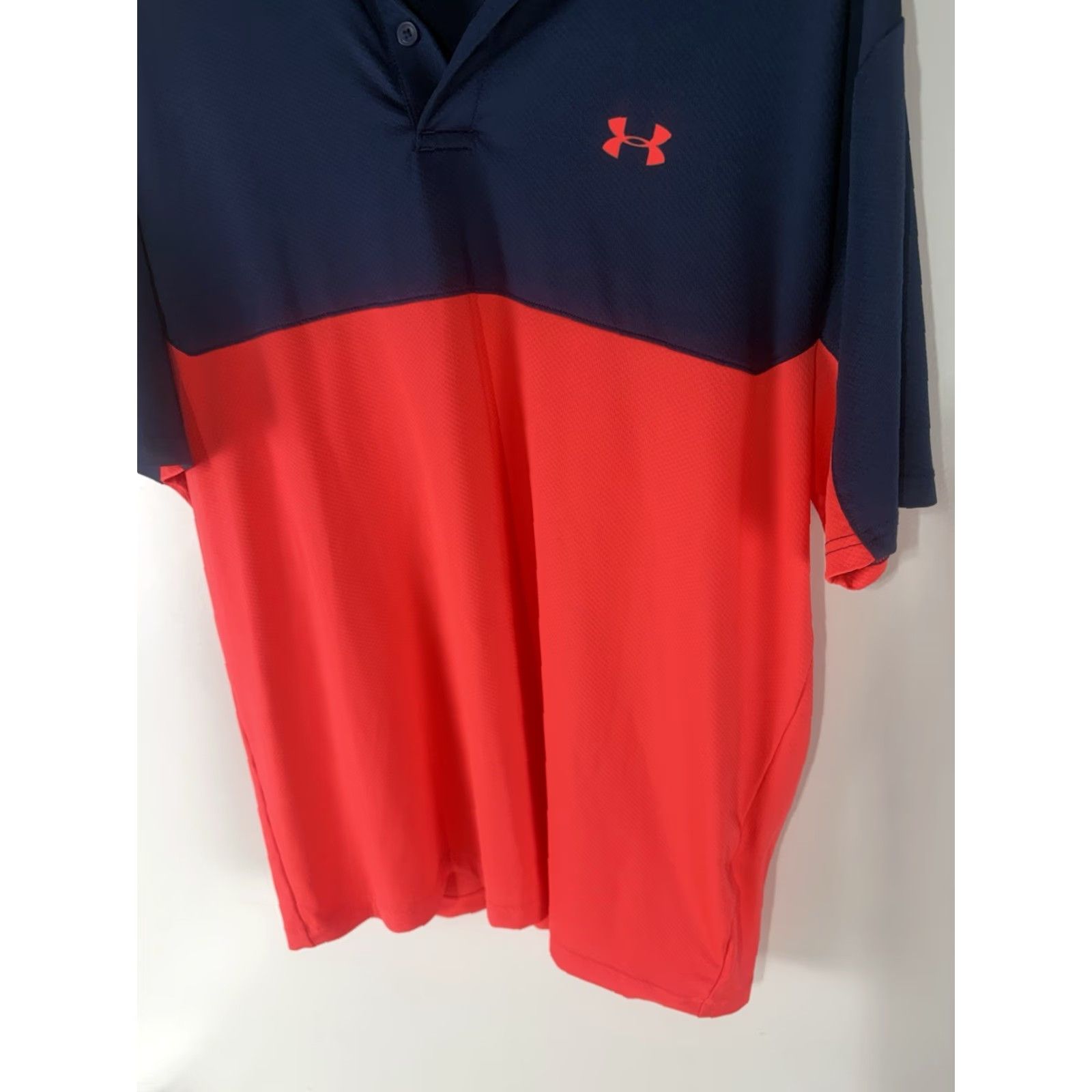 Under Armour Under Armour HeatGear Polo Navy/Coral The Performance XL Men’s Shirt Size US XL / EU 56 / 4 - 3 Thumbnail