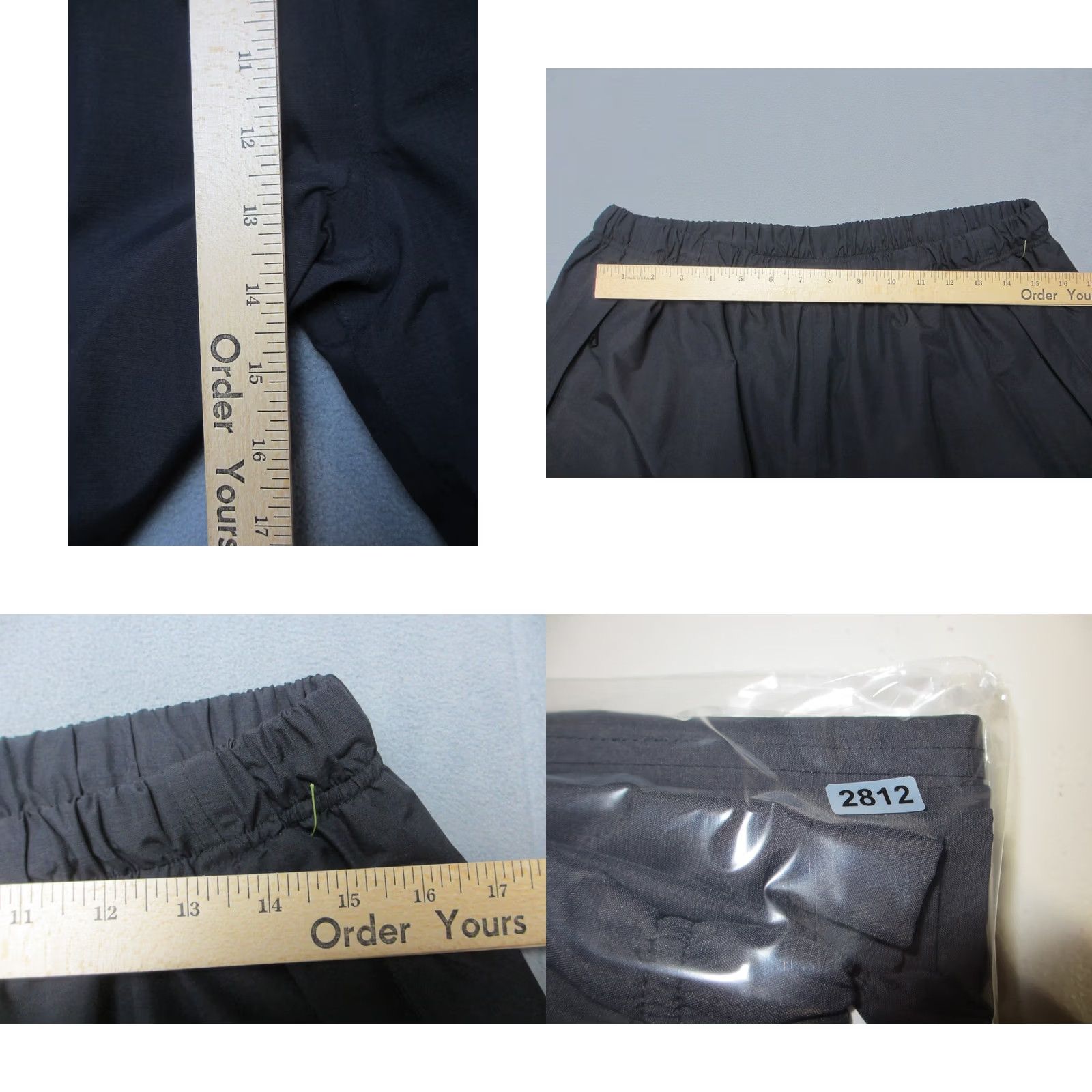 Vintage REI Rain Pants Men's Large Black High Rise Ankle Zip Draw Cord Size US 33 - 9 Thumbnail