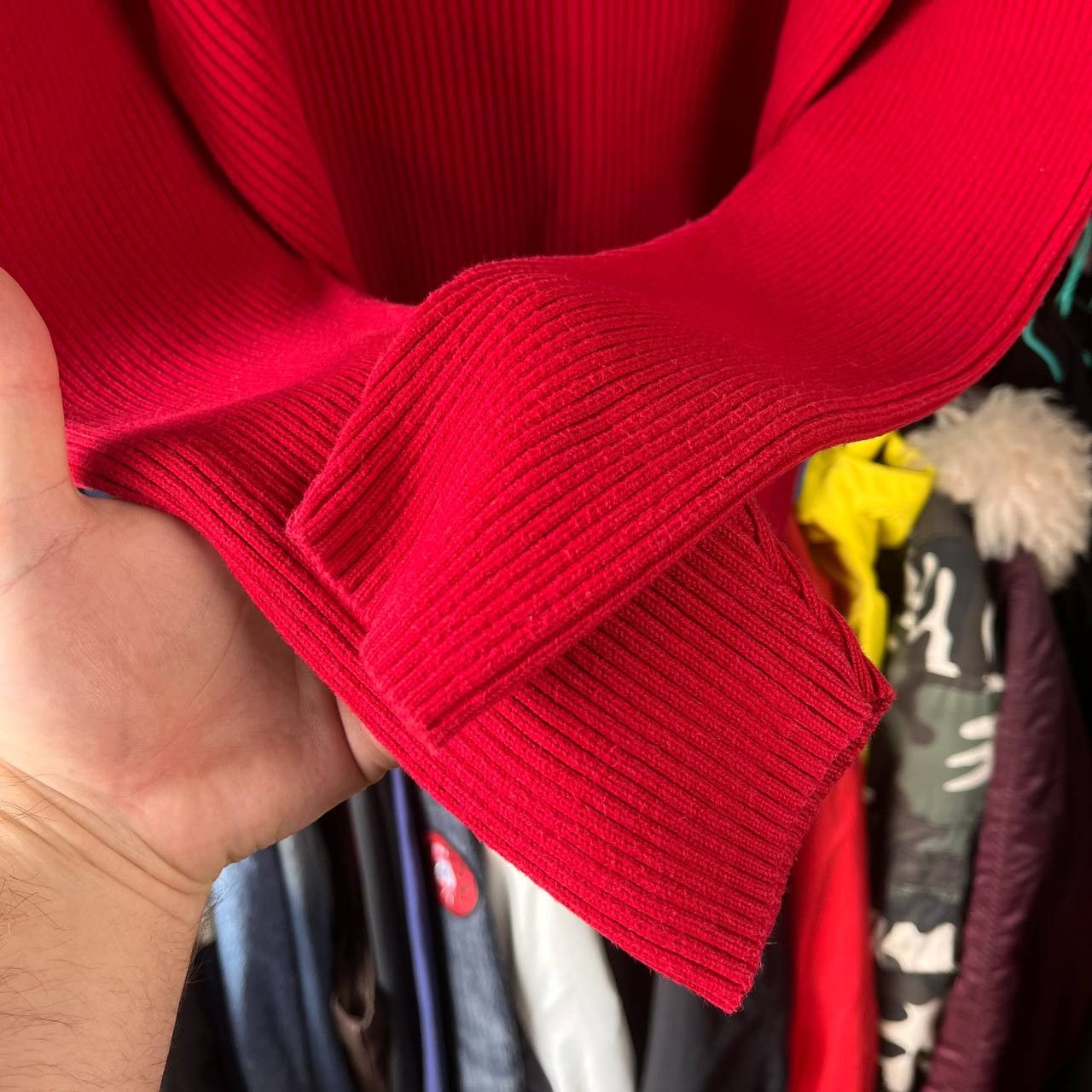Polo Ralph Lauren 90s Polo Jeans Co Ralph Lauren Red Knit Turtleneck Sweater Size US XL / EU 56 / 4 - 5 Thumbnail