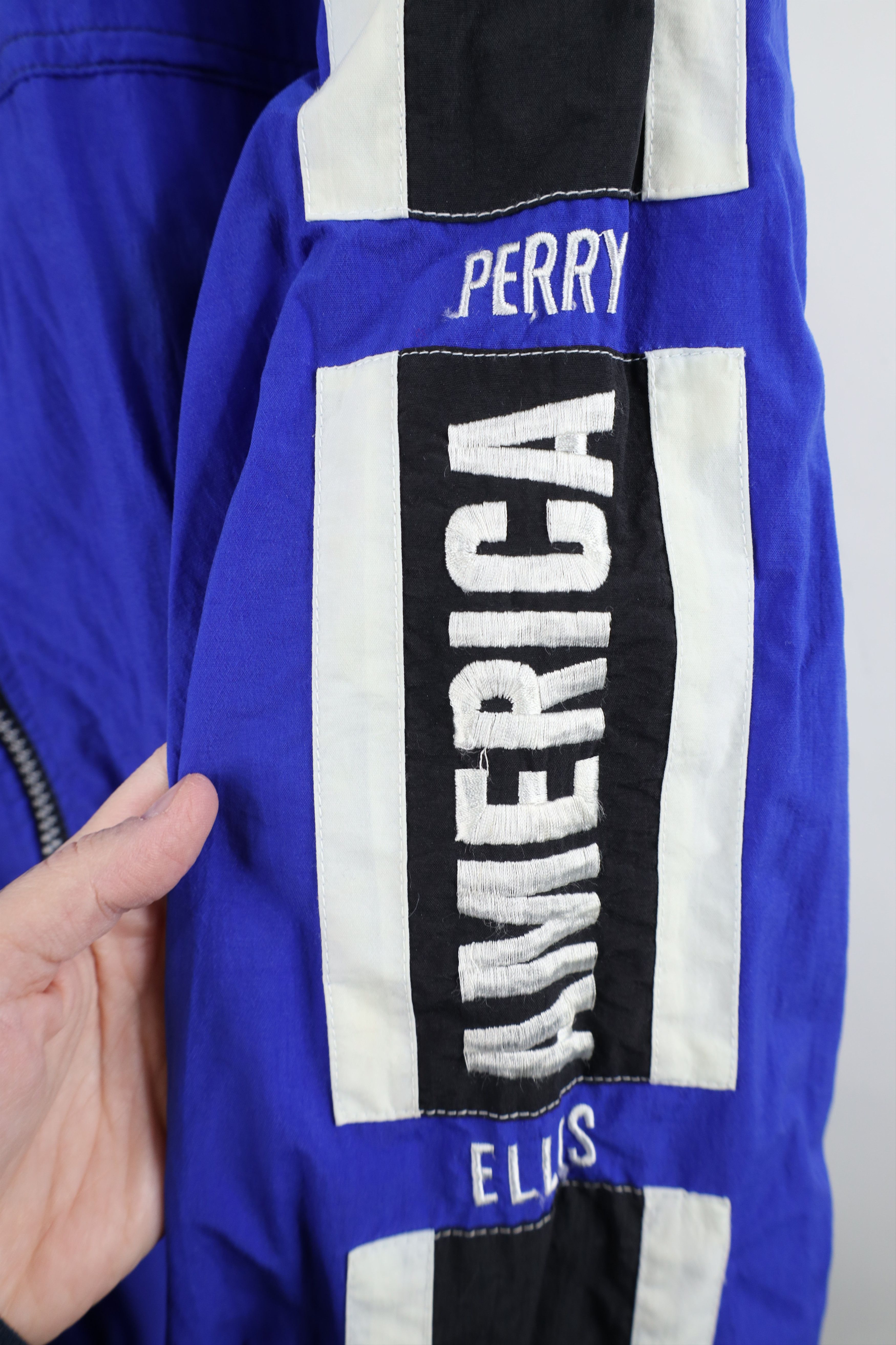 Perry Ellis Vintage 90s Perry Ellis Reflective Lined Windbreaker Jacket Size US XXL / EU 58 / 5 - 6 Thumbnail
