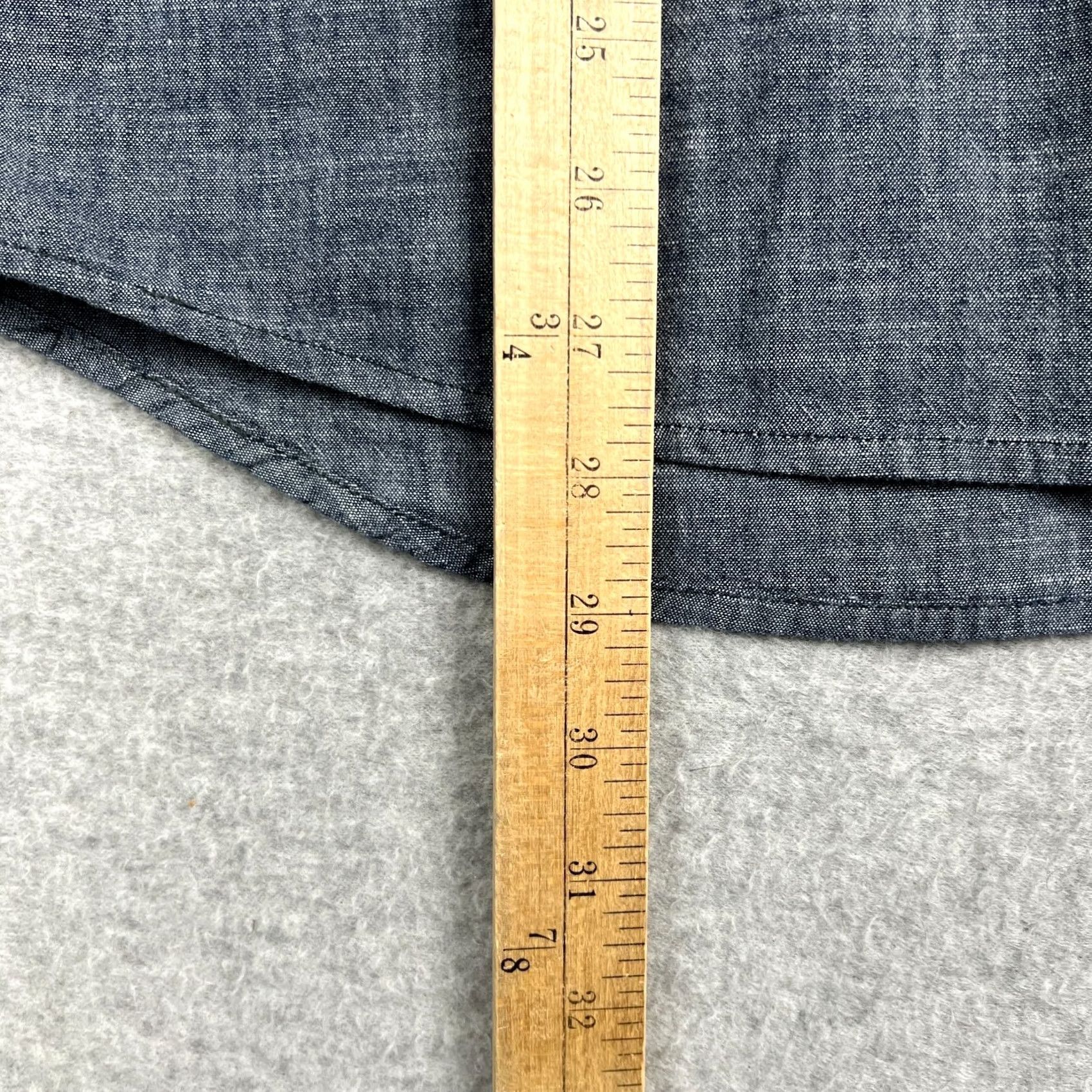 Denime Stio Ashton Chambray Shirt Medium Mens Blue Western Rodeo Pearl Snap Size US M / EU 48-50 / 2 - 6 Thumbnail