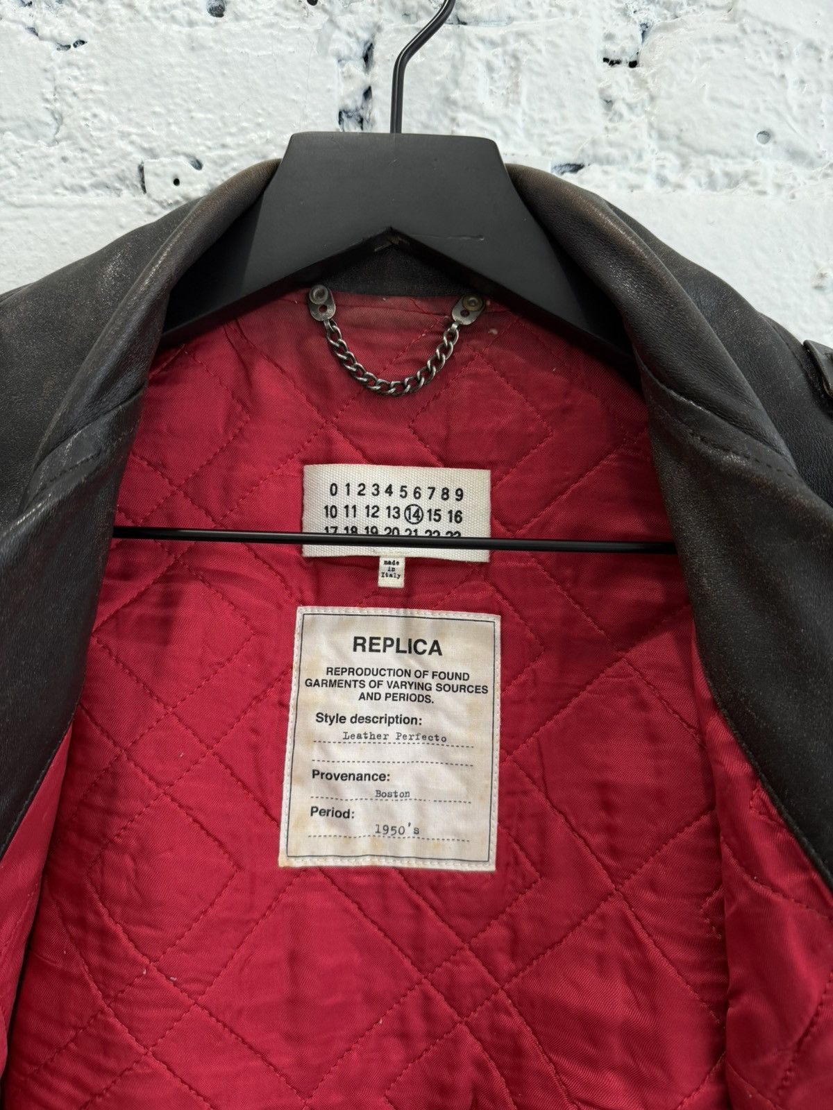 Maison Margiela MAISON MARGIELA 1950s ‘BOSTON PERFECTO’ LEATHER JACKET Size US M / EU 48-50 / 2 - 3 Thumbnail