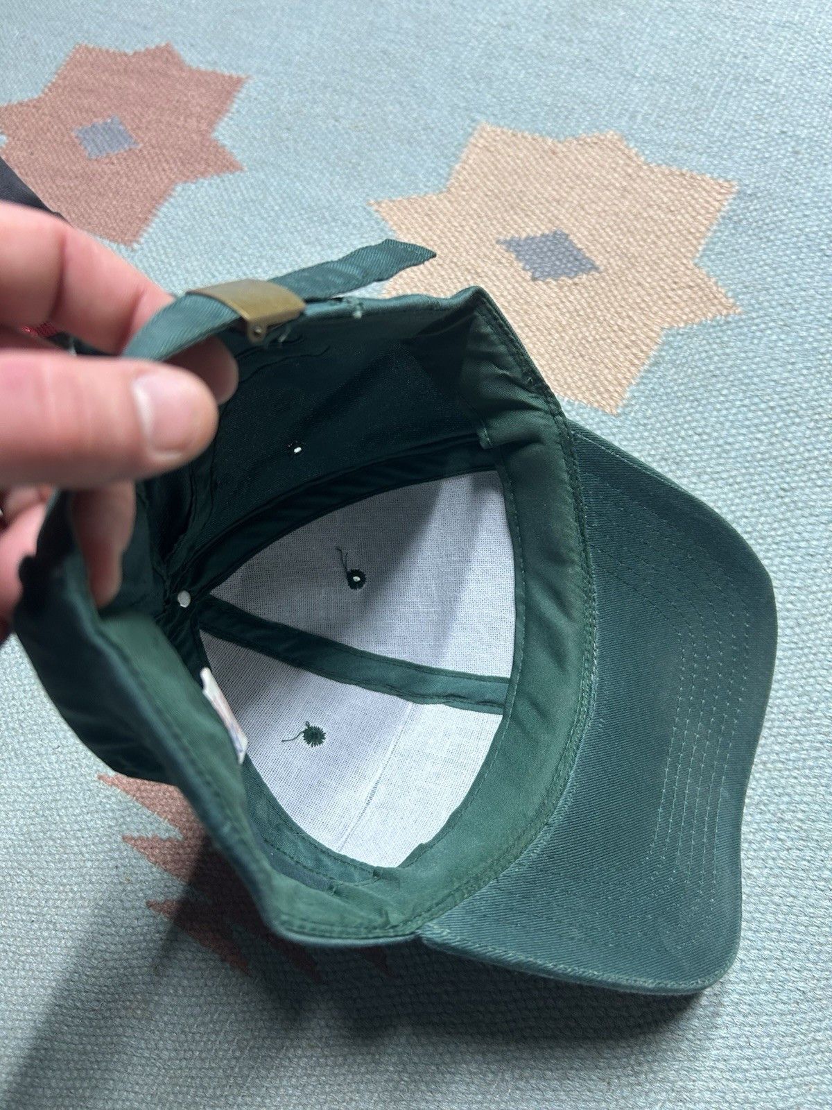 Vintage Vtg strapback hat Alaska fish native graphic forest green Size ONE SIZE - 6 Thumbnail