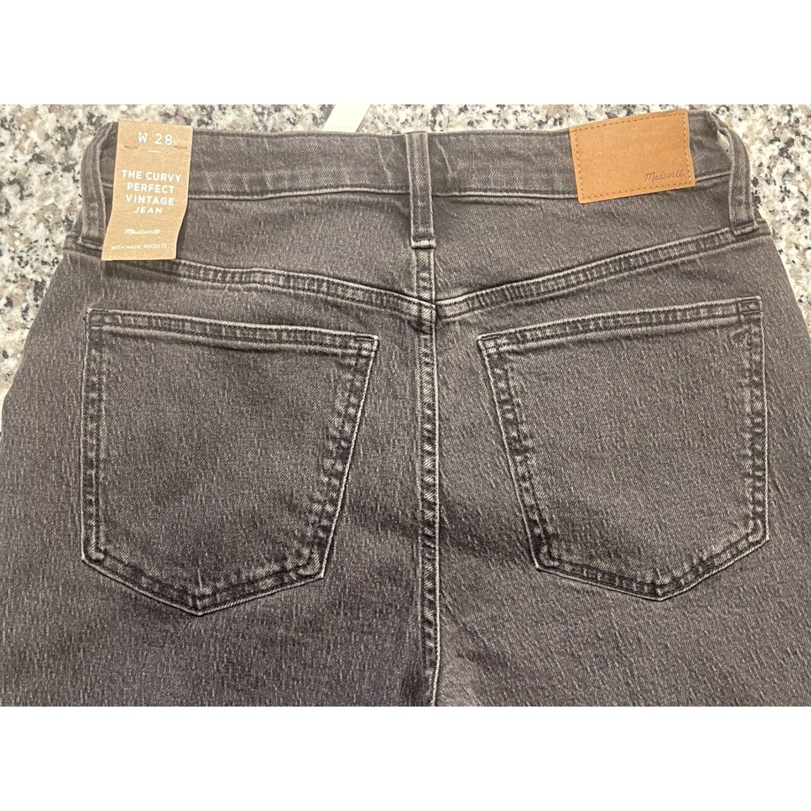 Madewell VINTAGE Madewell Jeans Women Sz 28 Black High Rise Straight Fit 5-Pocket Denim NWT Size 28" / US 6 / IT 42 - 5 Thumbnail