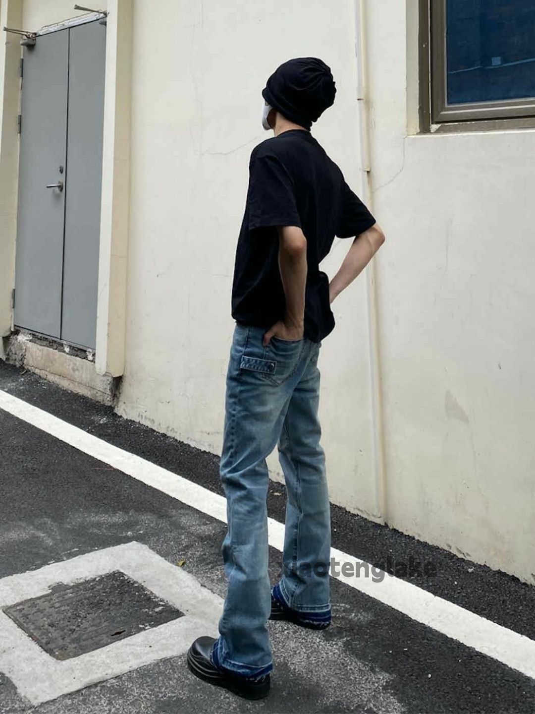 Jean × Vintage washed faded cleanfit yuppie bootcut punk flared jeans Size US 30 / EU 46 - 2 Thumbnail