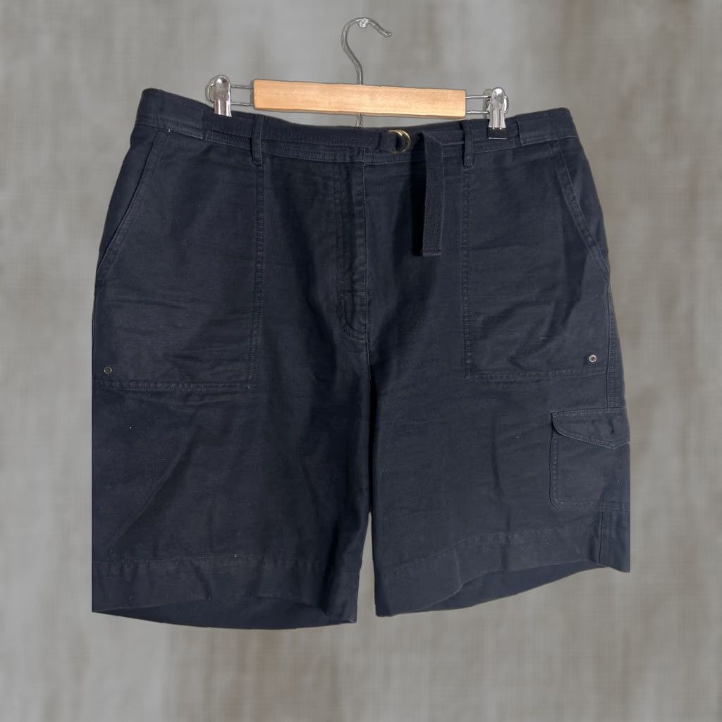 Ralph Lauren Lauren Ralph Lauren Womens Black Cargo Cotton Short Belted 16 Belted 30x8 Size 38" / US 16 / IT 52 - 1 Thumbnail
