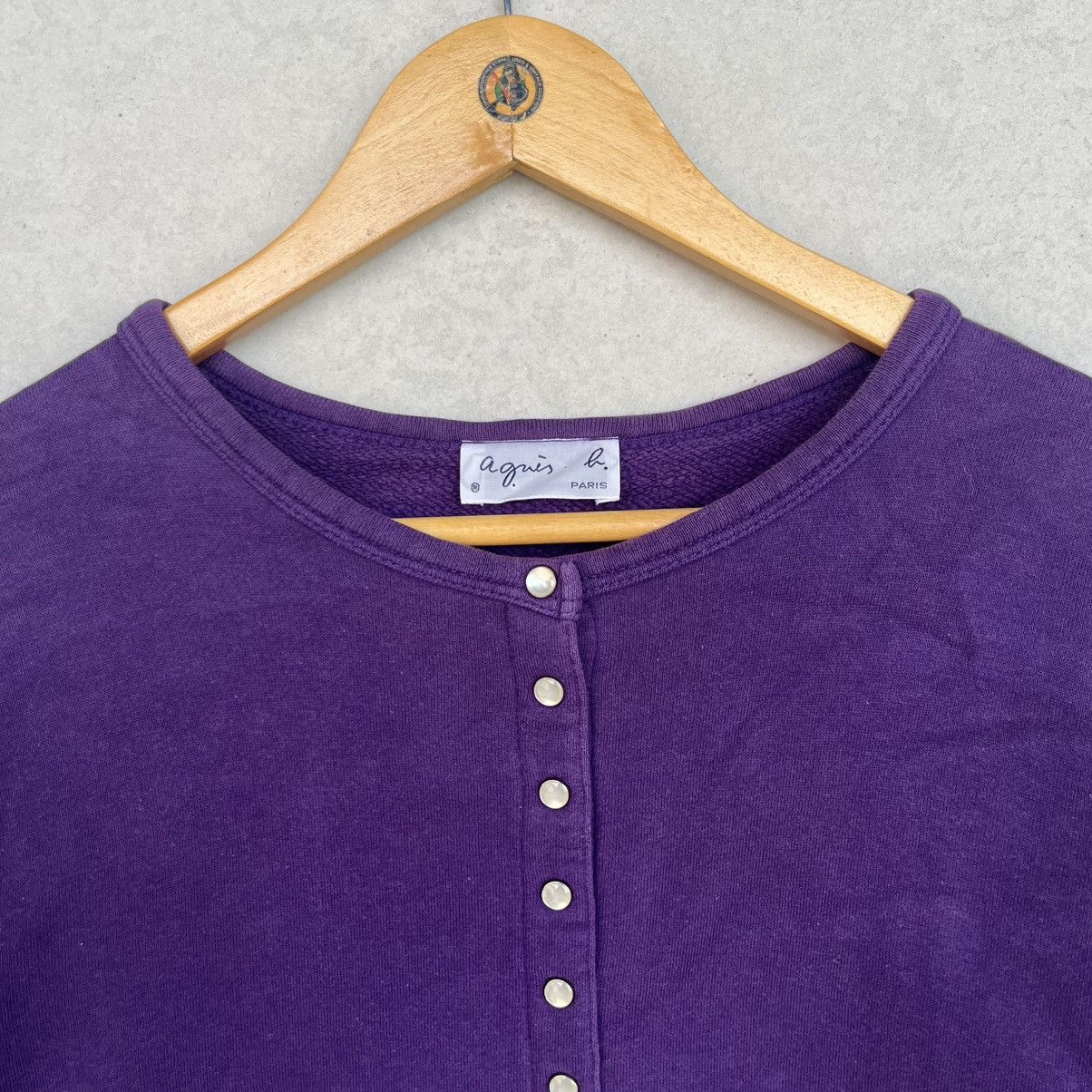 Other Vintage Agnès B.Purple Long Sleeve Button Up Top Size S Size S / US 4 / IT 40 - 4 Thumbnail