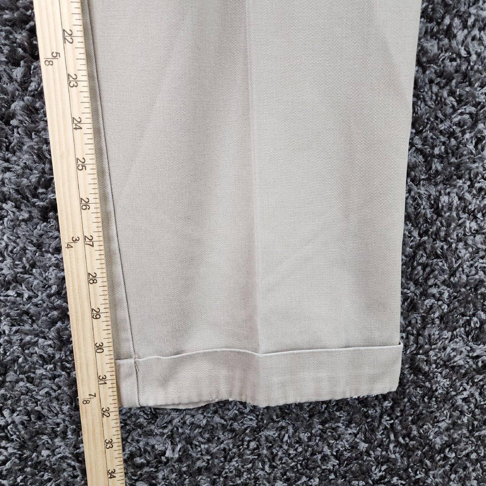 Vintage Cabela's Men's Beige Pleated Straight Cuffed Dress Pants - 40x32 Mens Size US 40 / EU 56 - 5 Thumbnail