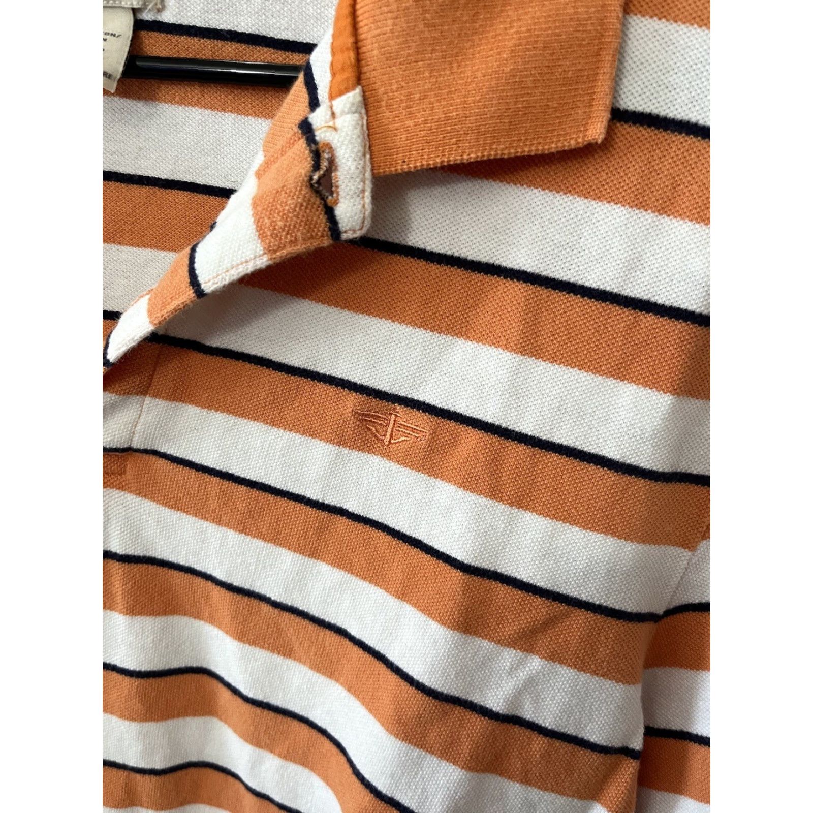 Dockers Dockers Polo Shirt Golf Orange Striped Mens Short Sleeve Classic Casual Size US L / EU 52-54 / 3 - 4 Thumbnail