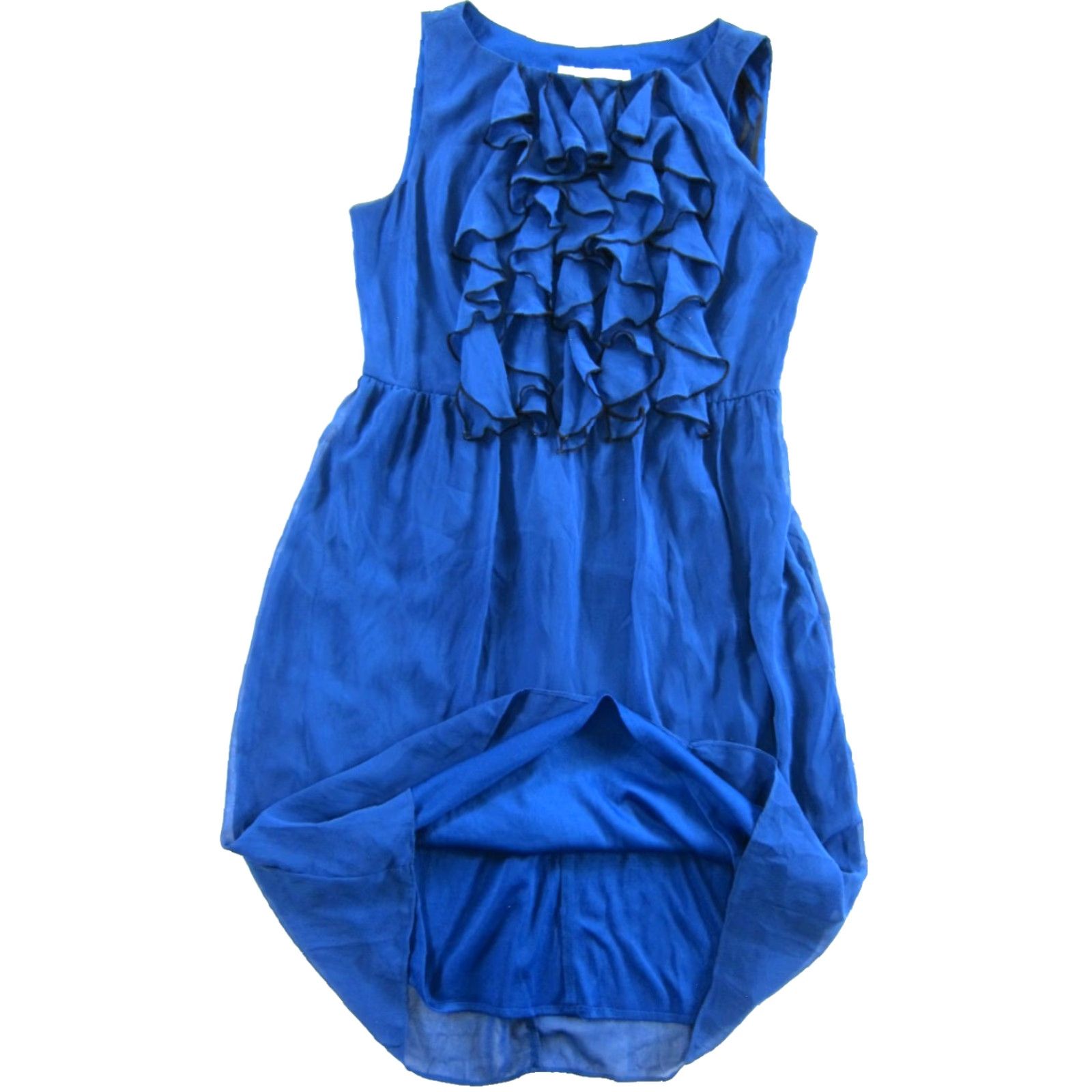 Vintage VINTAGE Another Thyme Blue Ruffle Sleeveless Sheath Tank Dress Women Size 8 Size M / US 6-8 / IT 42-44 - 5 Thumbnail