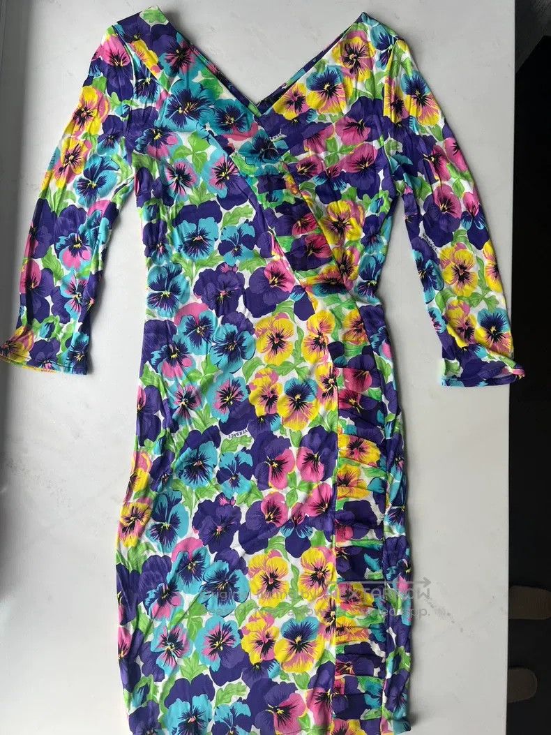 Versace Versace Floral print dress Size S / US 4 / IT 40 - 1 Thumbnail
