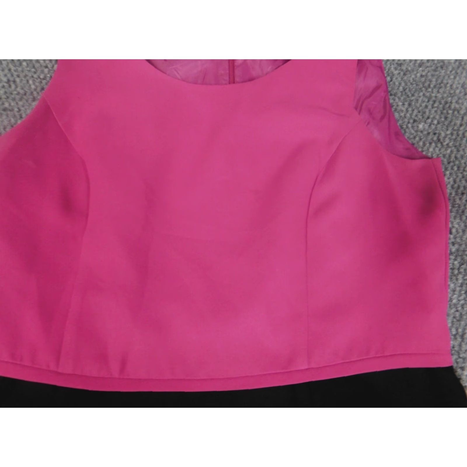 Pinko Karin Stevens Womens Dress 12 Pink A-line Zip Midi Sleeveless Crew Neck Dolman Sleeve Lined Pattern: Solid Vintage No Size XL / US 12-14 / IT 48-50 - 4 Thumbnail
