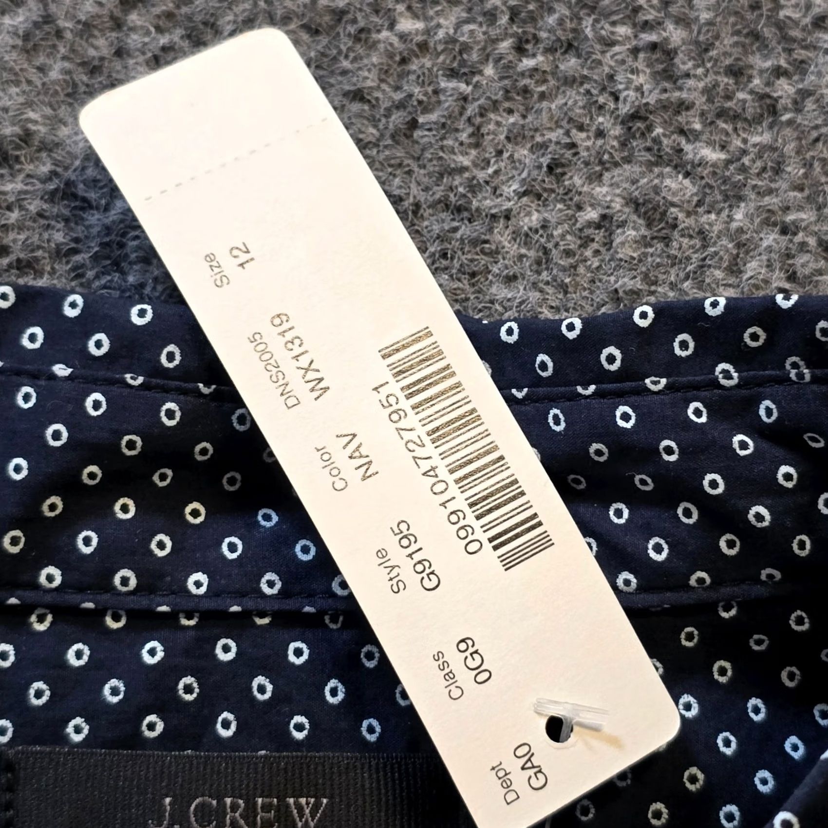J.Crew J.CREW Top Womens Size 12 Button-Up Long Sleeve Blue White Dotted Casual Shirt Dressy Career Capsule Regular Womens Size XL / US 12-14 / IT 48-50 - 4 Thumbnail