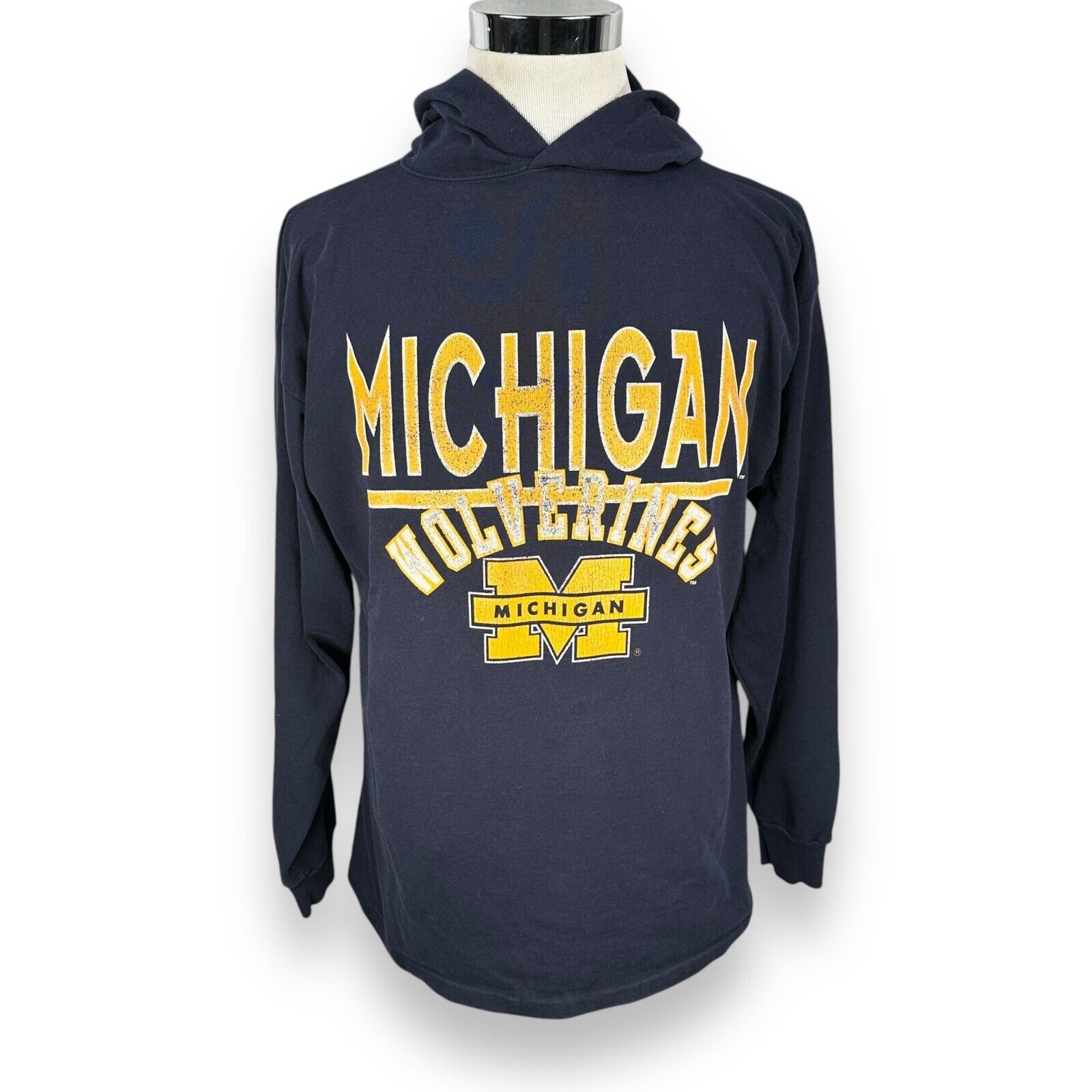 Champion Vintage Champion Michigan Wolverines Hoodie Mens Large Blue Size US L / EU 52-54 / 3 - 1 Thumbnail