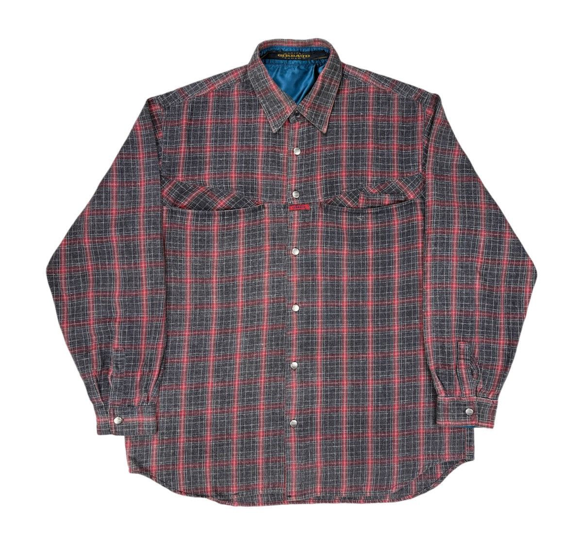 Marithe + Francois Girbaud Vintage MFG Shadow Plaid Tartan Rare Pockets Baggy Flannel Size US XL / EU 56 / 4 - 1 Thumbnail