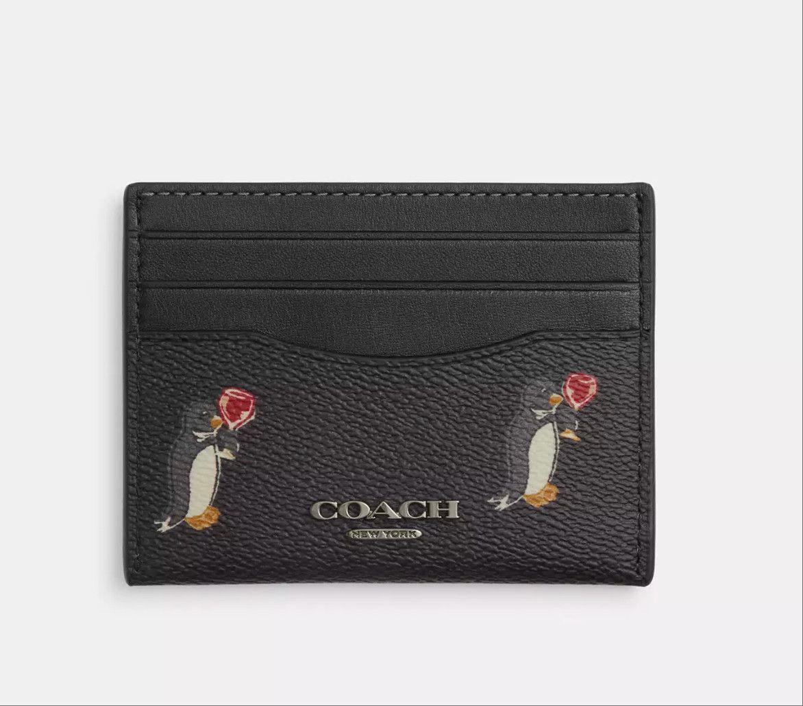 Coach Slim Id Card Case With Penguin Print CCP96 Size ONE SIZE - 6 Thumbnail