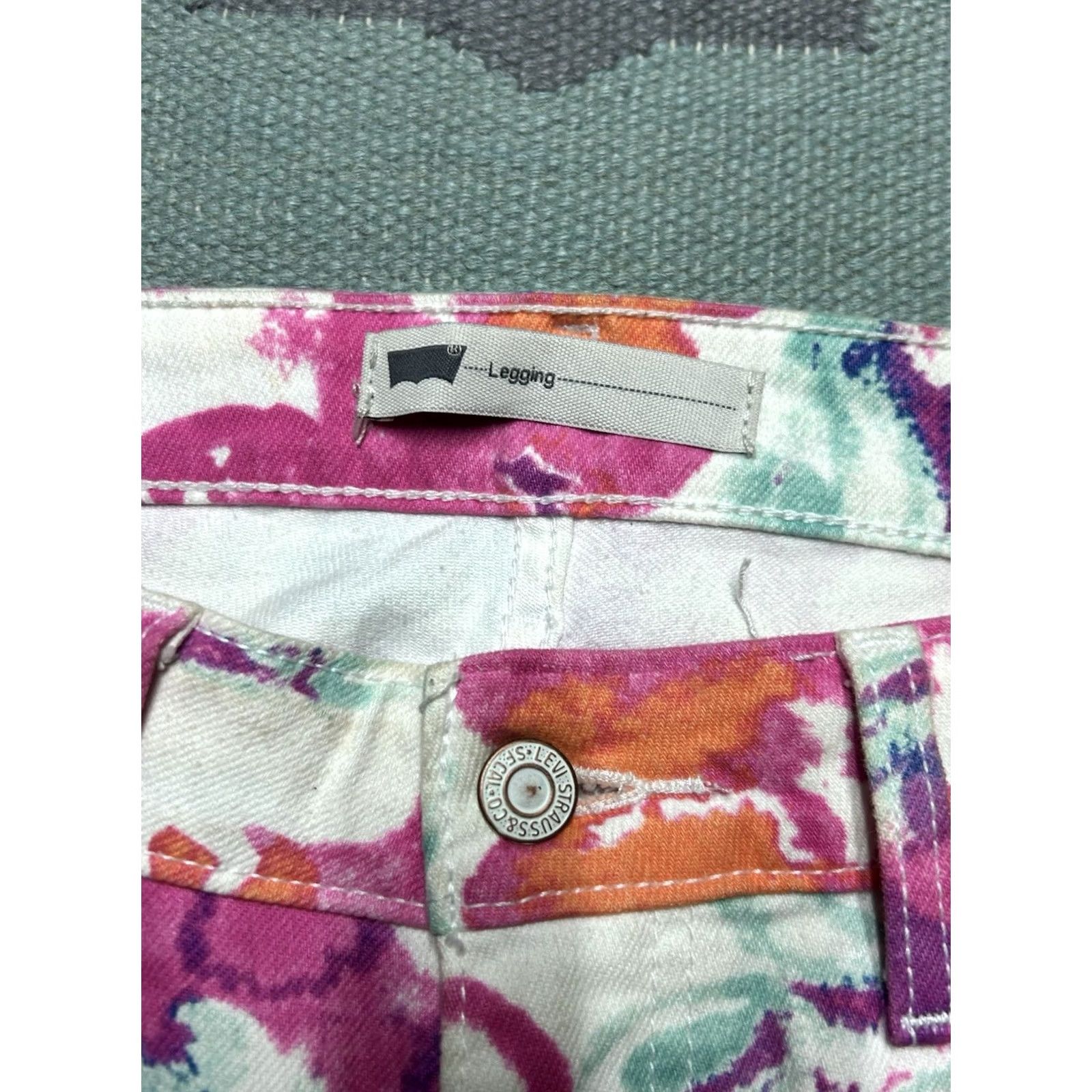 Levi's Levi's Women’s Slim Legging Skinny Stretch Jeans tie dye watercolor 32x30 Jeans Multicolor Slim Womens 32 Tie Dye Stretch Size 24" / US 00 / IT 34 - 4 Thumbnail