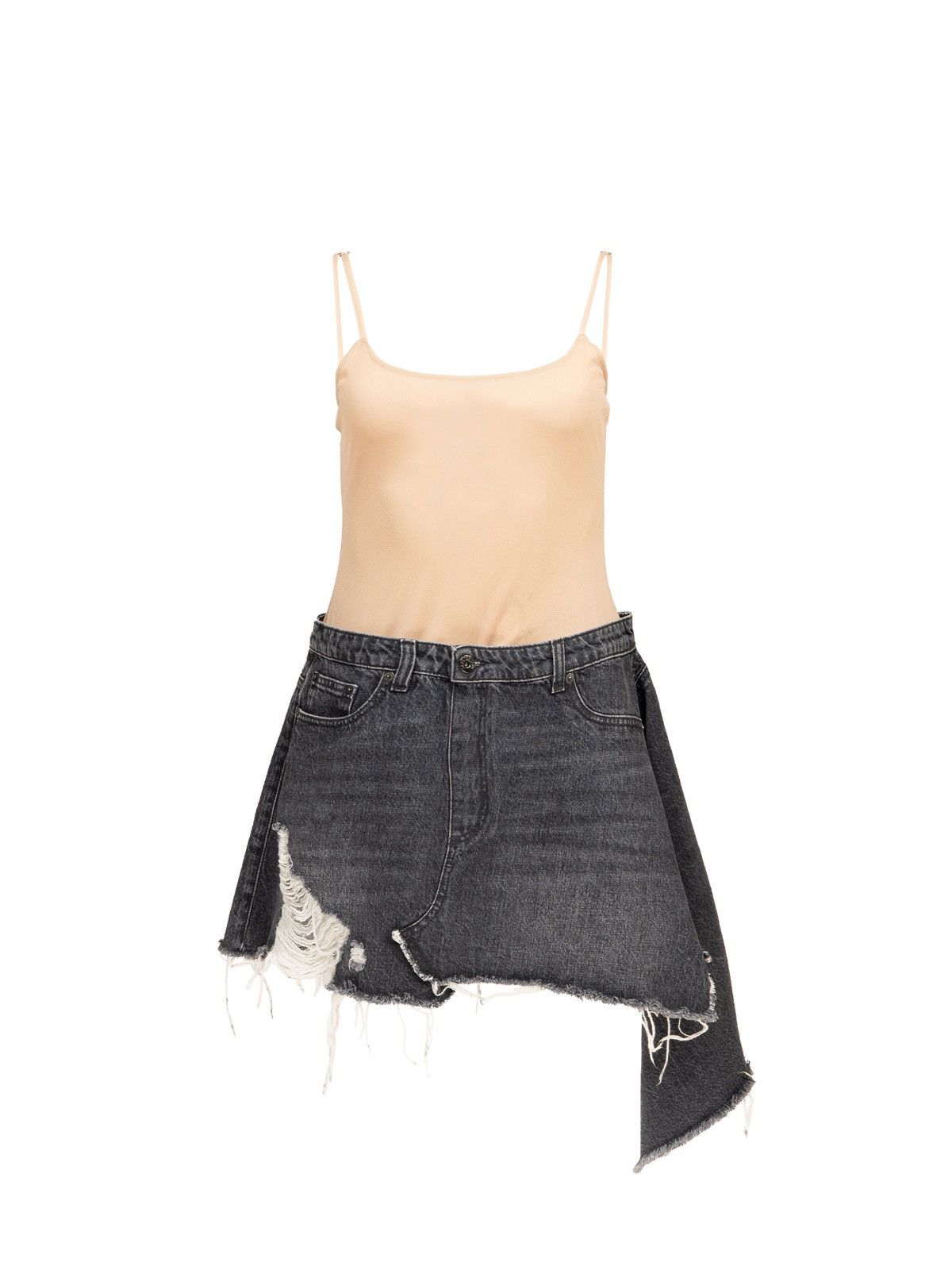 J.W. Anderson deconstructed jersey denim mini dress