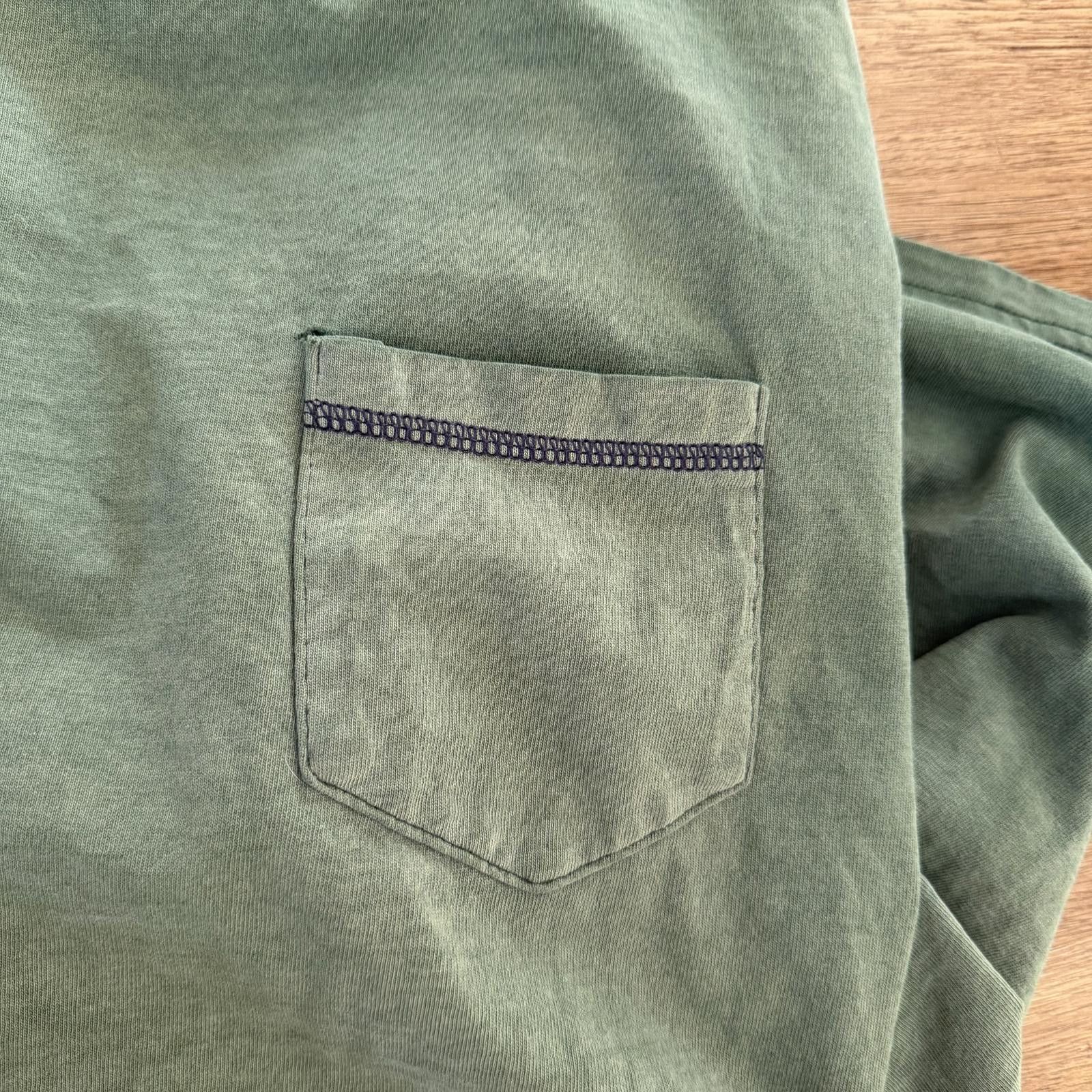 Basic Editions Vintage 90s Sun Faded Distressed Ringer Pocket Shirt Grunge Size US L / EU 52-54 / 3 - 10 Thumbnail