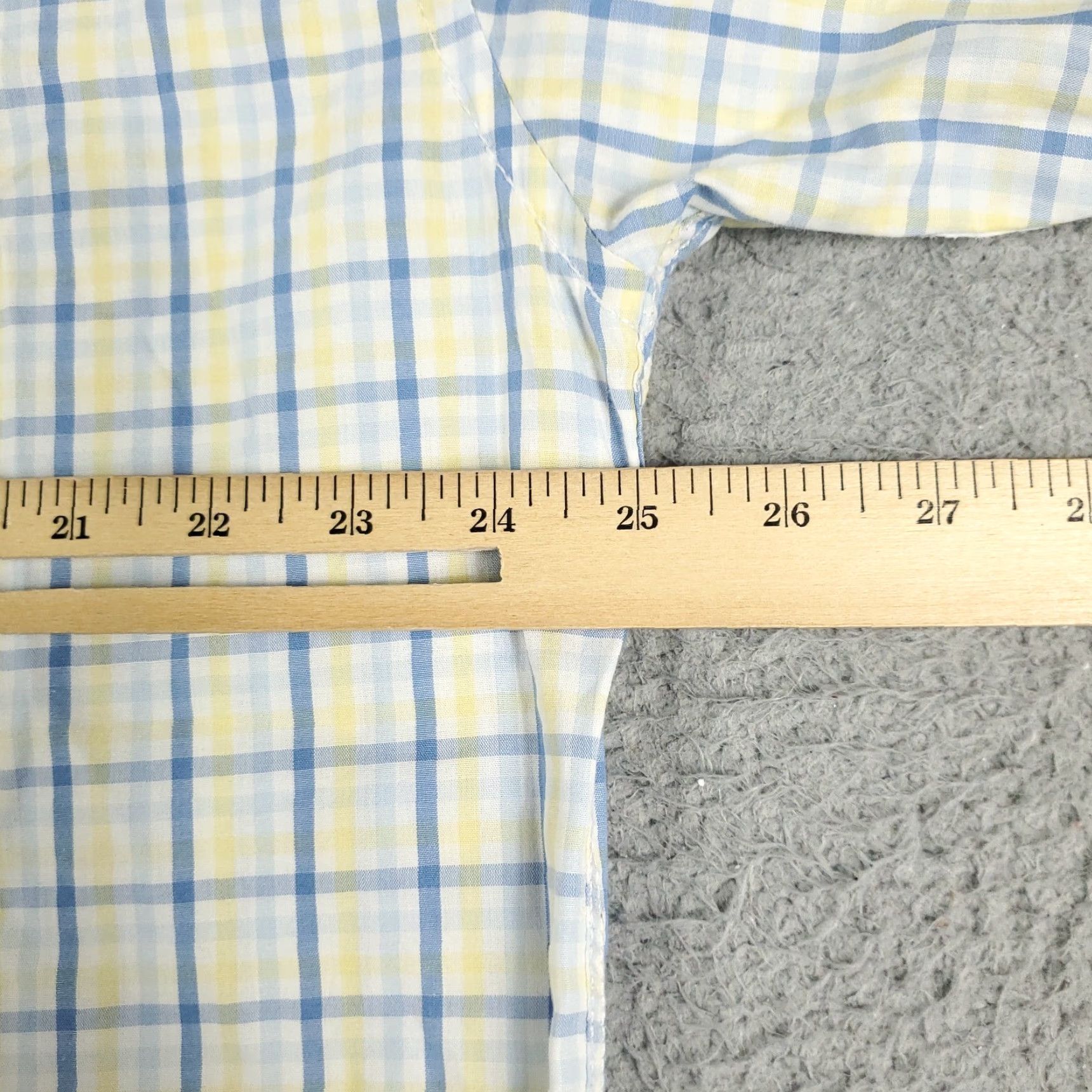 Tommy Hilfiger Tommy Hilfiger Shirt Mens XL Yellow Blue Check Casual Button-Up Long Sleeve Size US XL / EU 56 / 4 - 5 Thumbnail