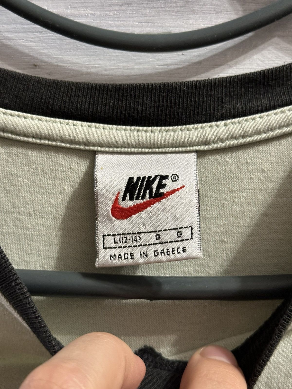 Nike Rare Vintage T-Shirt Nike 90’ Centr Logo Big Swoosh drill Size US XS / EU 42 / 0 - 6 Thumbnail