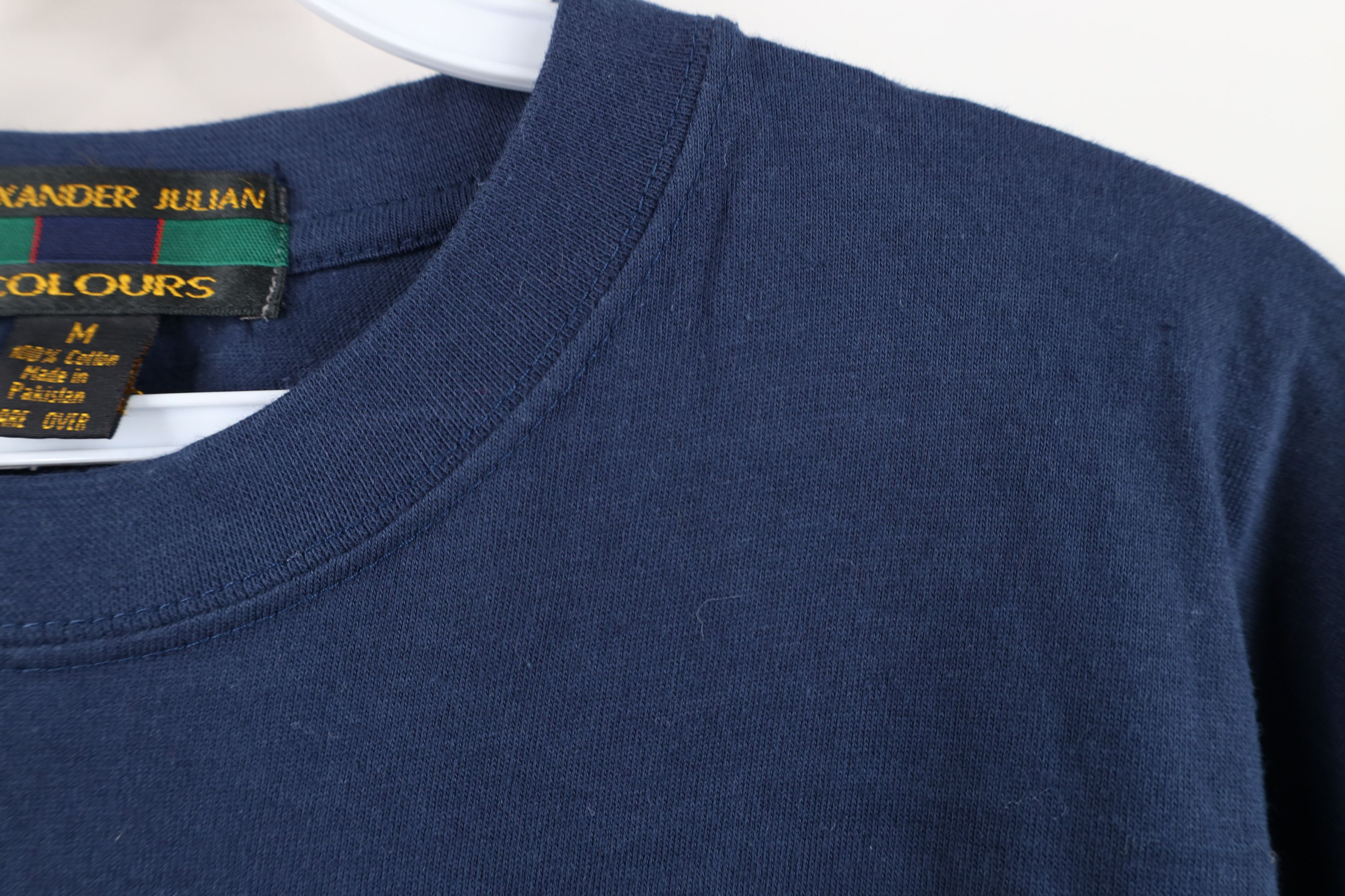 Vintage Vintage 90s Y2K Streetwear Baggy Pocket T-Shirt Navy Cotton Size US M / EU 48-50 / 2 - 6 Thumbnail