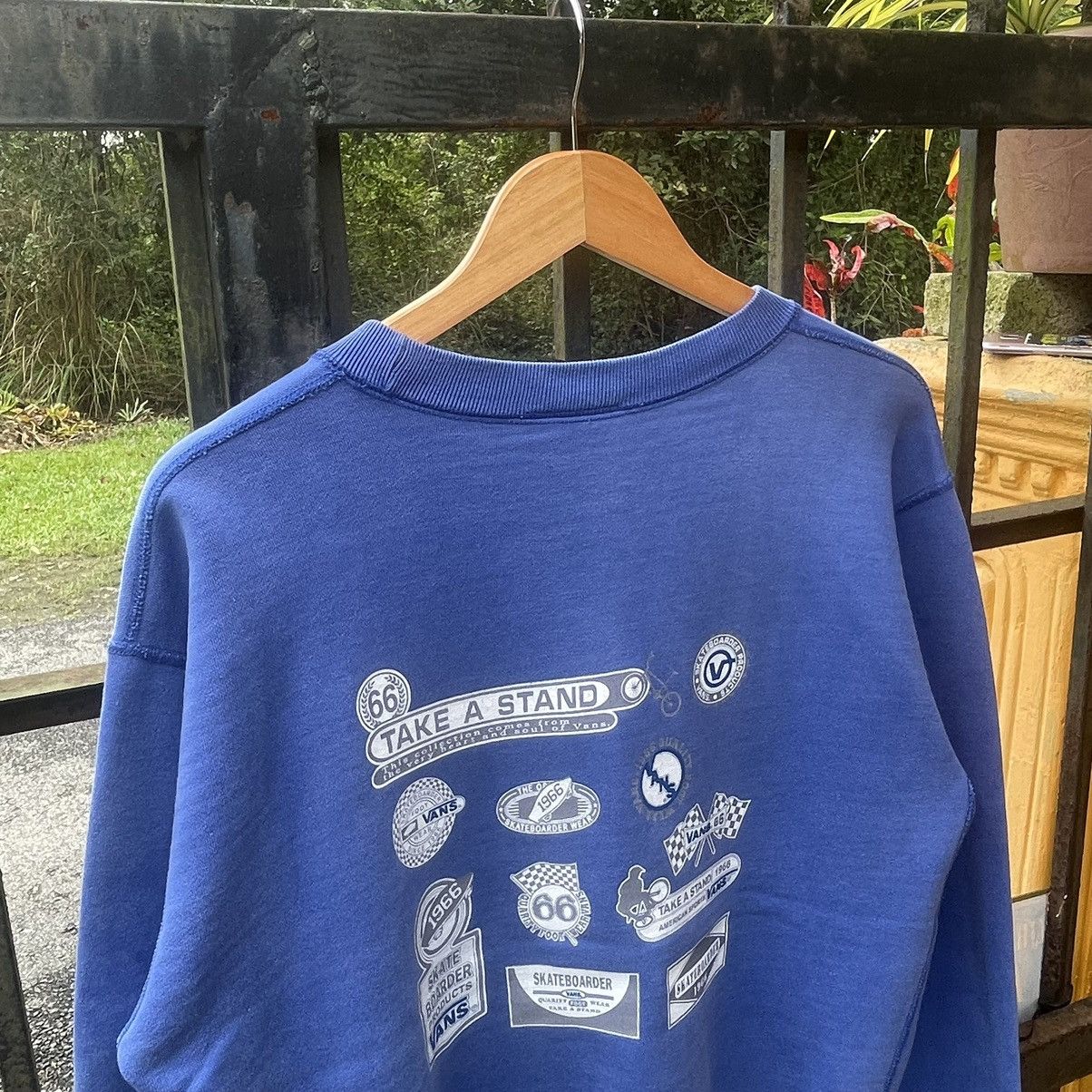 Vans × Vintage 🔥Vintage 90s VANS Skateboard Multiple Logo Sweatshirts Size US M / EU 48-50 / 2 - 3 Thumbnail