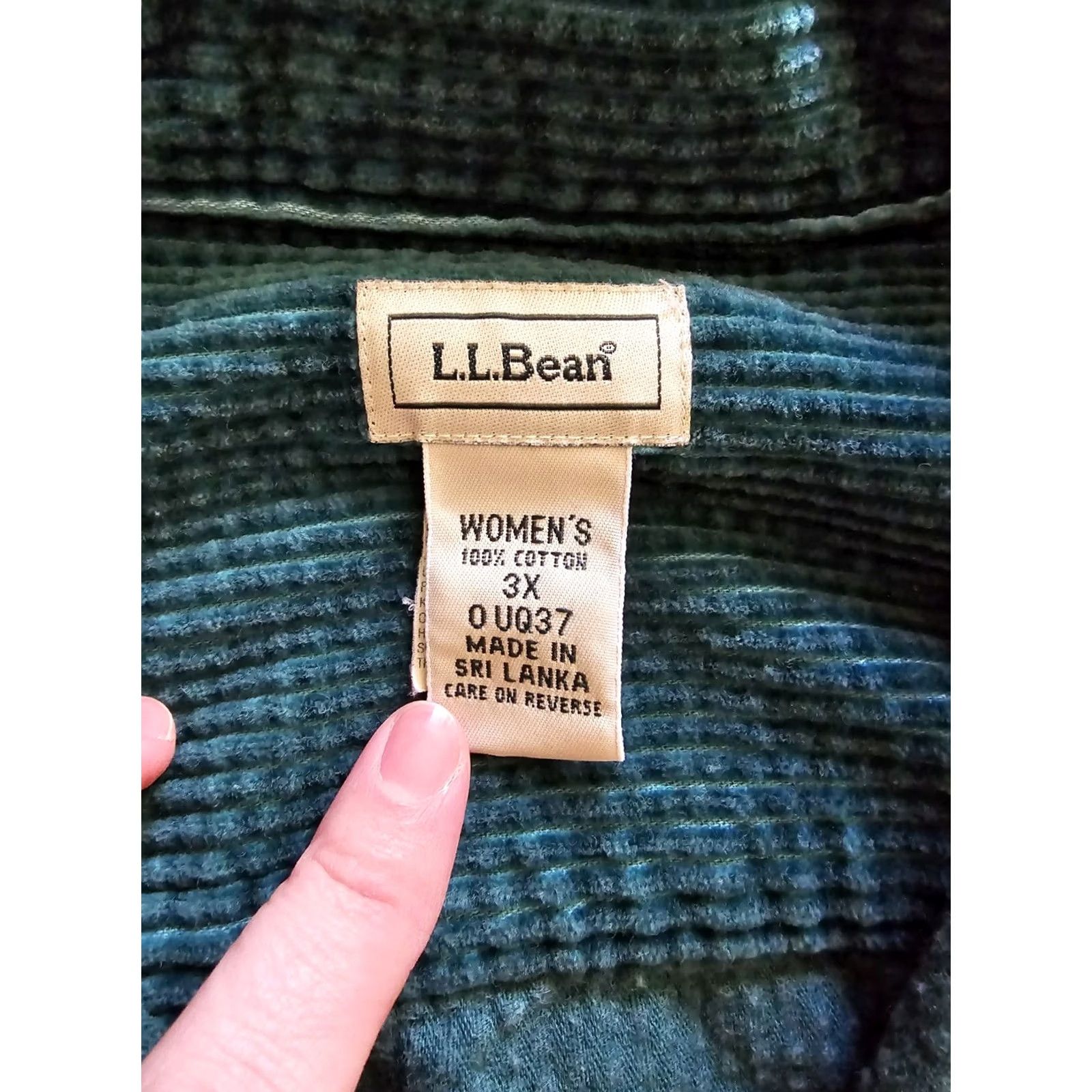 Vintage VINTAGE LL Bean Wide Whale Corduroy Shirt Jacket Shacket 3X Green Womens 1990s Shirt Jacket Shacket LL Bean Green 90s Women XS to 3X? Size XXL / US 16-18 / IT 52-54 - 4 Thumbnail