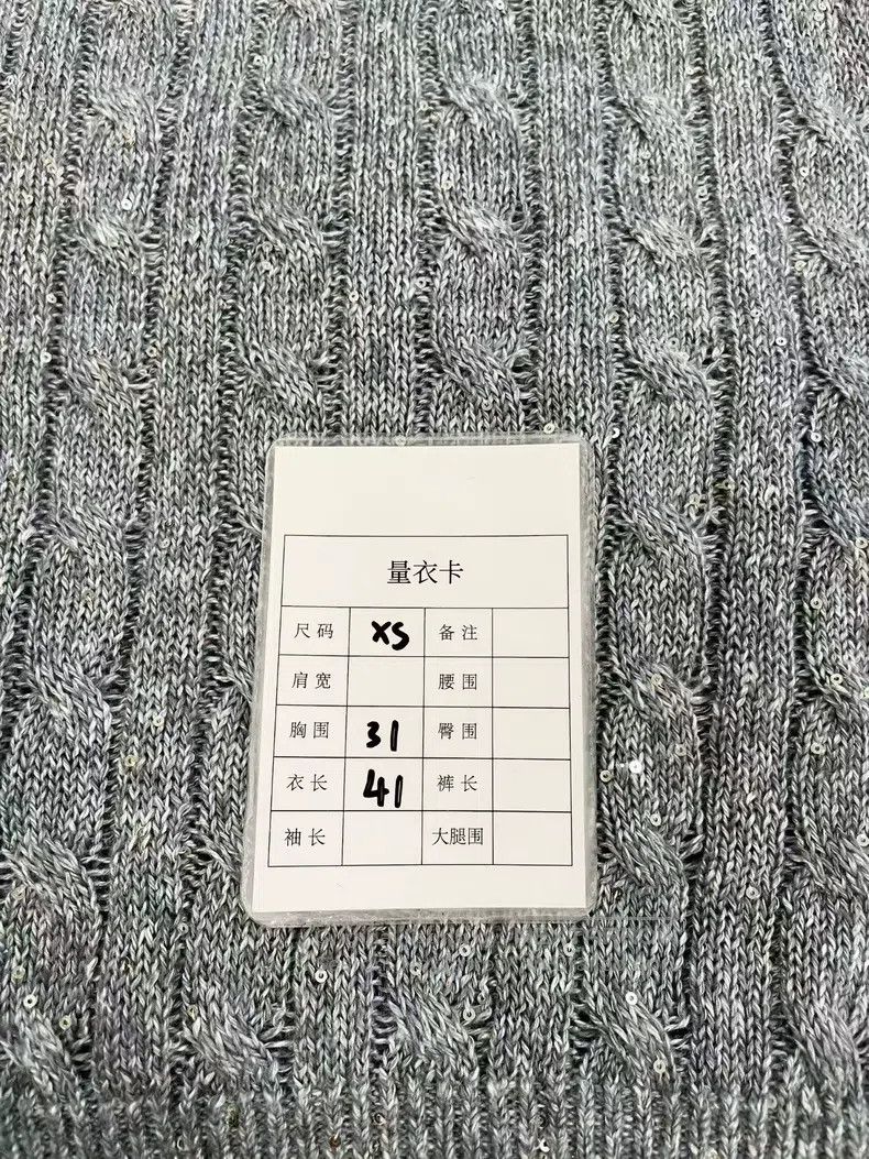 Brunello Cucinelli Brunello Cucinelli Grayish-blue, glittering knitted black Size XS / US 0-2 / IT 36-38 - 7 Thumbnail
