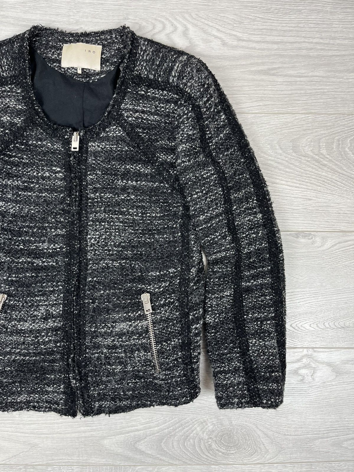 Iro IRO Talia Italy Knit Tweed Wool Jacket Size M / US 6-8 / IT 42-44 - 2 Thumbnail