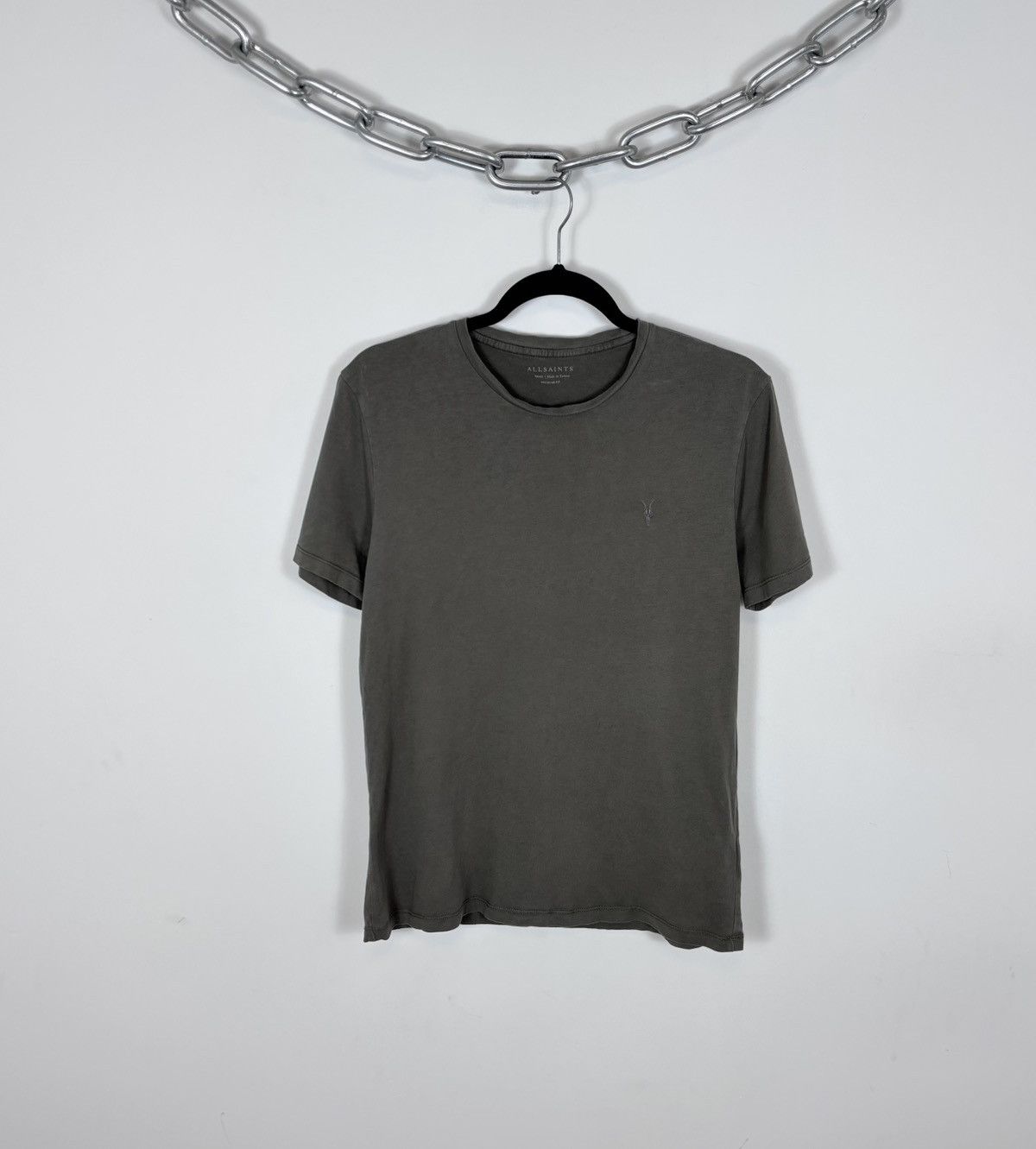Allsaints AllSaints Brace Tonic Crew Men’s Olive Green T-Shirt Tee Size US S / EU 44-46 / 1 - 1 Thumbnail