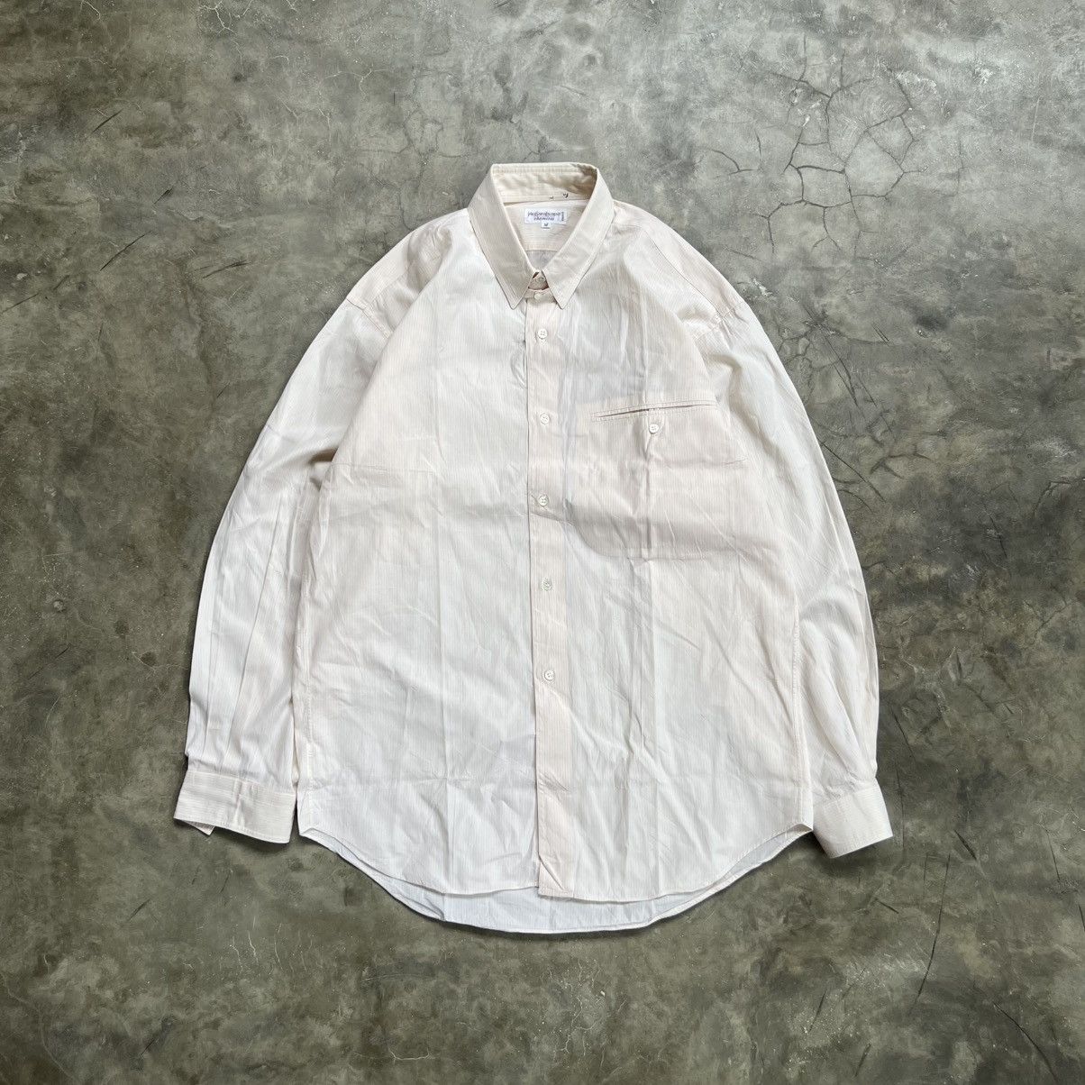 Yves Saint Laurent 1990s YSL Stripe Longsleeve Button up Shirt Size US L / EU 52-54 / 3 - 1 Thumbnail