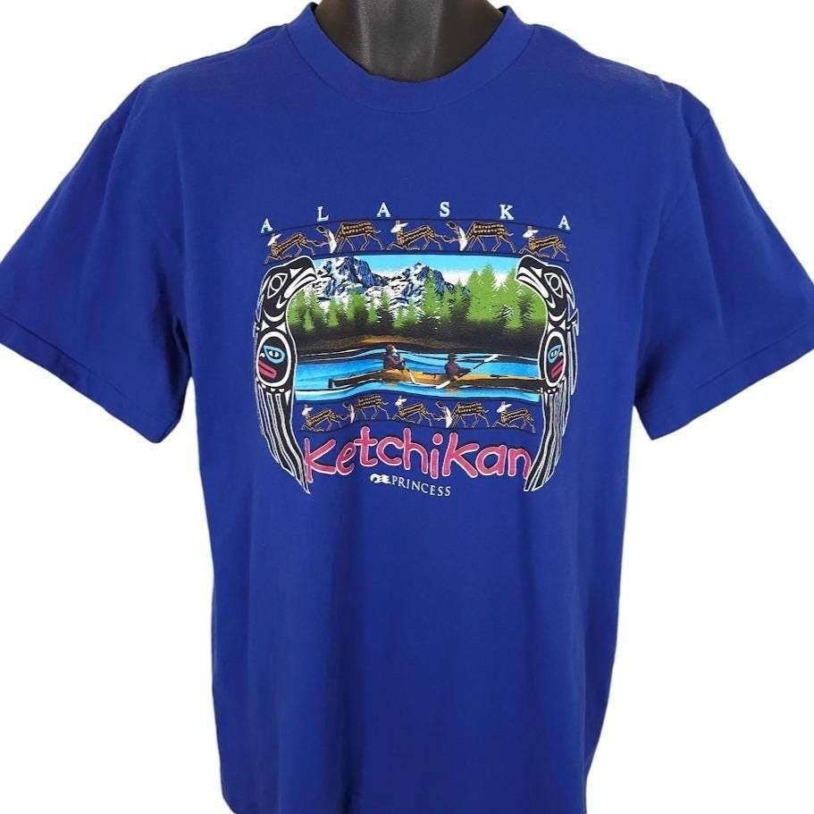 Vintage Vintage Ketchikan Alaska T Shirt Mens Size Large Blue 90s Size US L / EU 52-54 / 3 - 1 Thumbnail