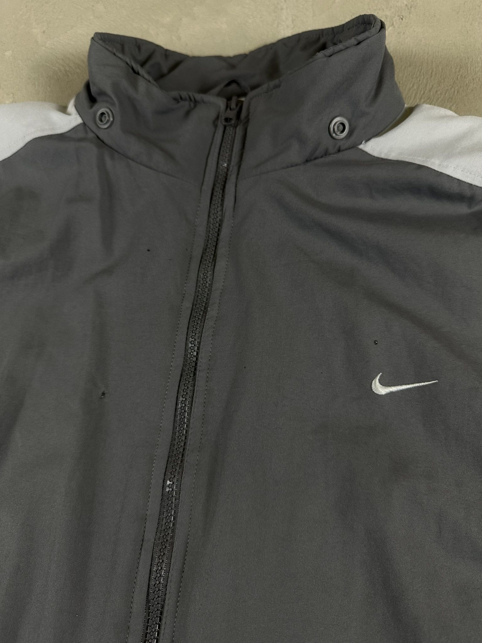 Nike × Vintage Vintage Y2k Nike Big Swoosh Logo Nylon Tracksuit Jacket Size US XL / EU 56 / 4 - 16 Thumbnail