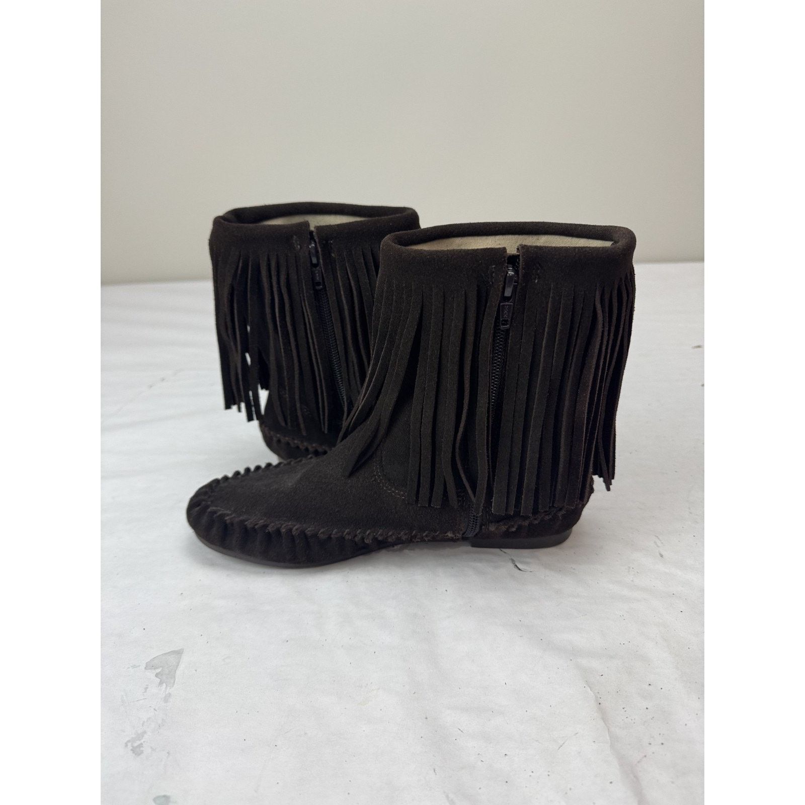 Gap Gap Women's Brown Suede Fringe Moccasin Ankle Boots Boho 7 Size US 7 / IT 37 - 3 Thumbnail