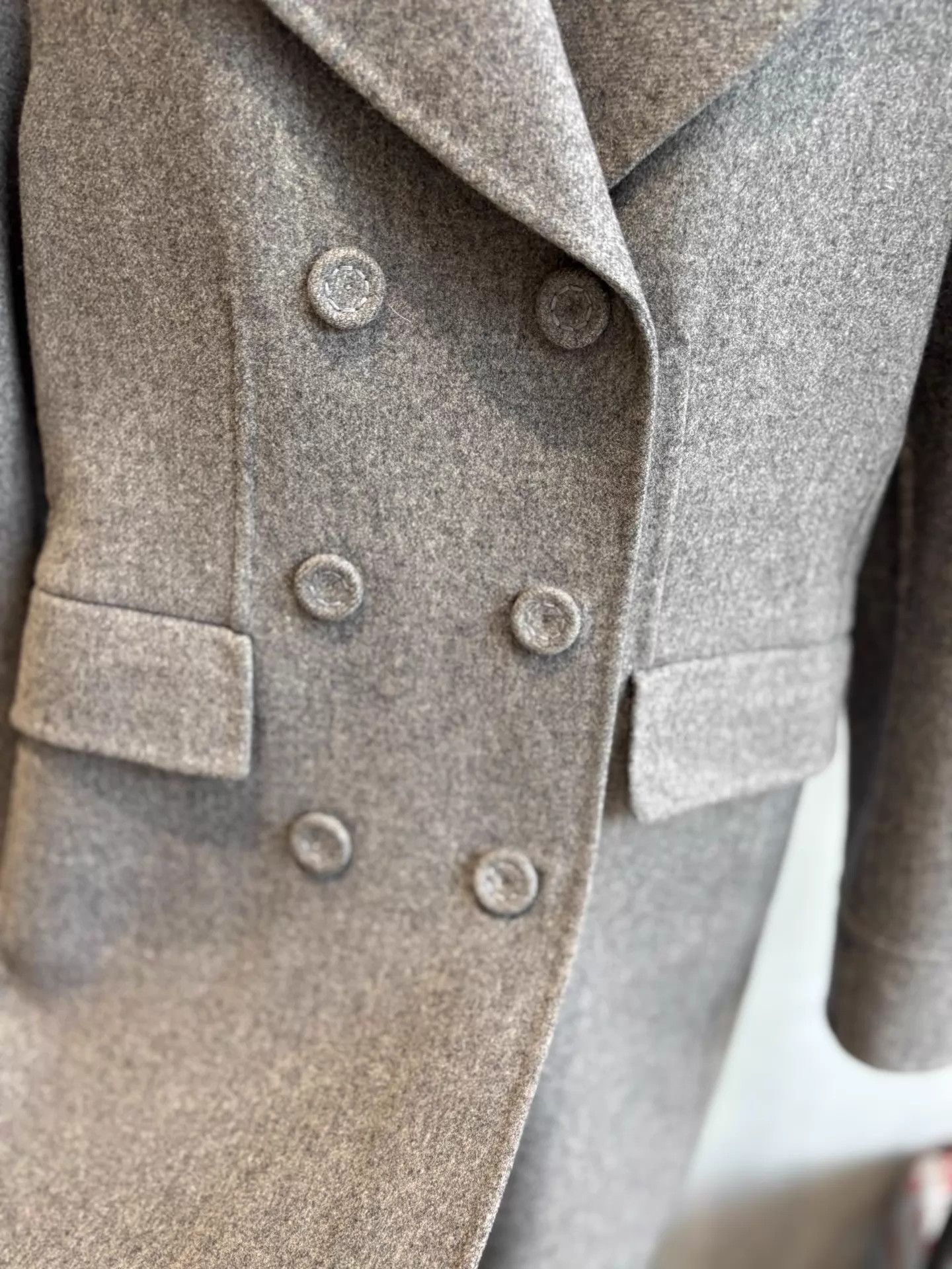 Dior Dior Light Gray Cinched Wool Rabbit Midi Deadstock 38 Size S / US 4 / IT 40 - 3 Thumbnail