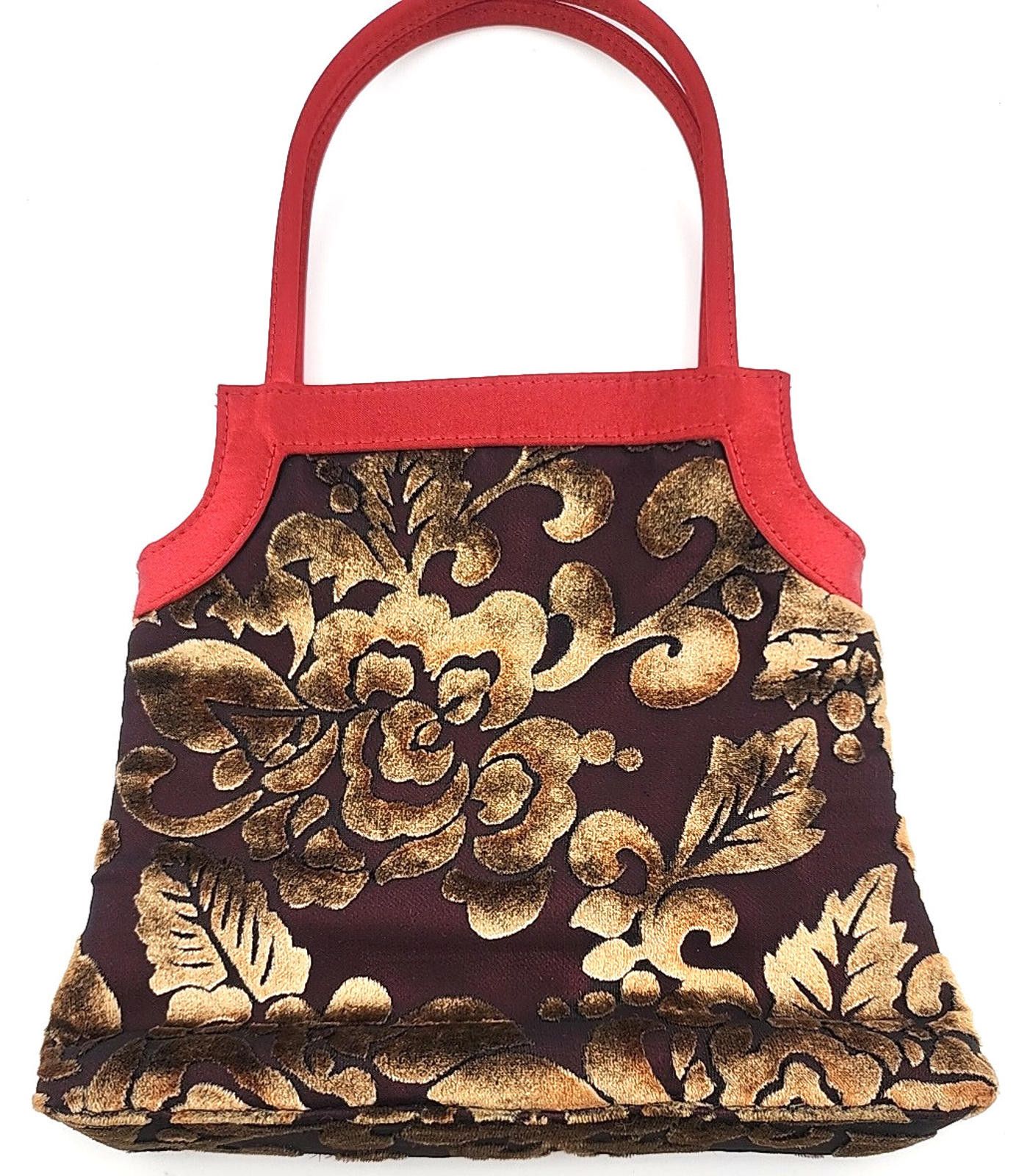 Other Victoria's Secret Purse Red/Gold Floral Small Handbag Size ONE SIZE - 5 Thumbnail