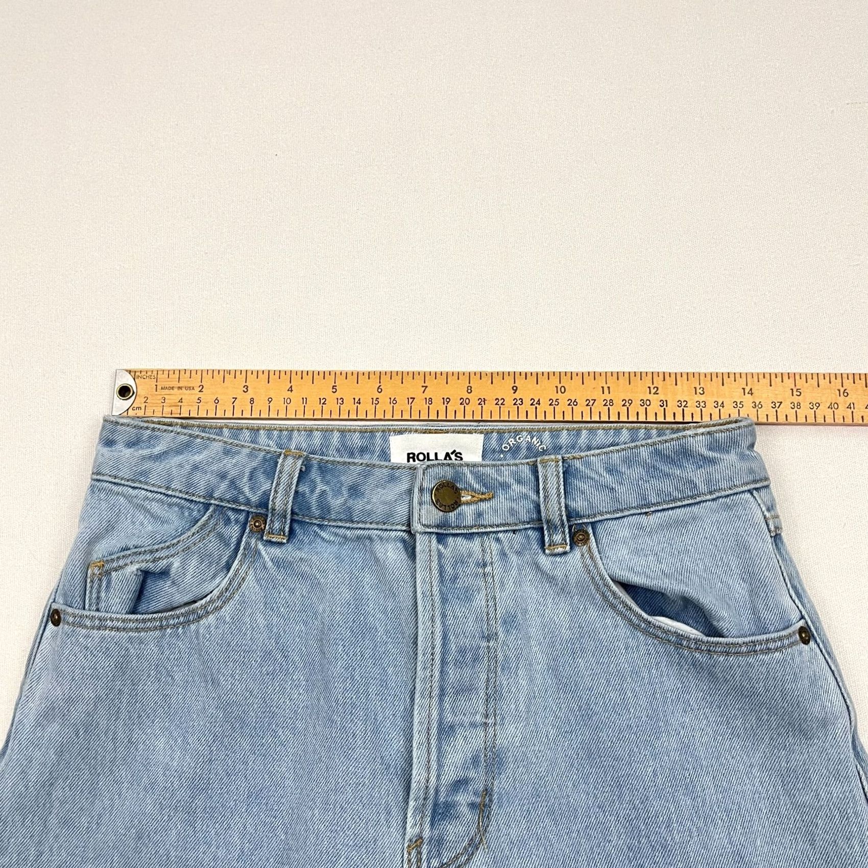 Denime VINTAGE Rollas Jeans 26 W26 I31 Straight Leg Light Denim Distressed Organic Cotton Women Jeans Size 26" / US 2 / IT 38 - 5 Thumbnail