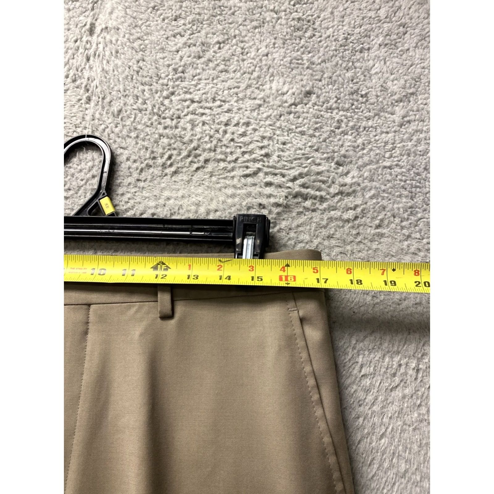 Vintage Pazoni Men's Dress Pants 33 x 32 Dark Ginger Wool Straight Front Pockets Men Formal Business Italy 100% Wool, Dark Ginger, 33 x 32, Sl as h Pocke ts Size US 33 - 3 Thumbnail